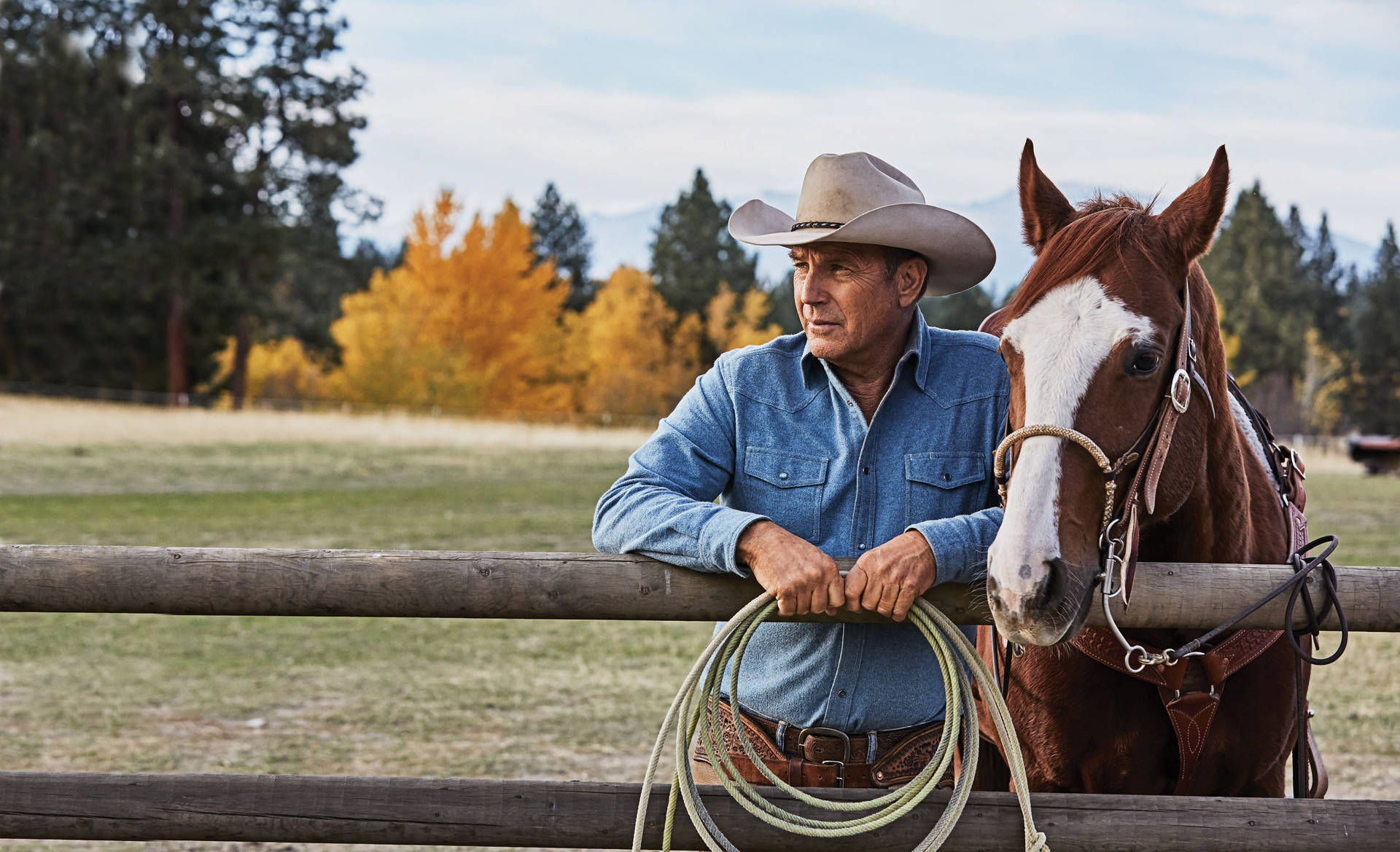 Kevin Costner Yellowstone Ranch Background