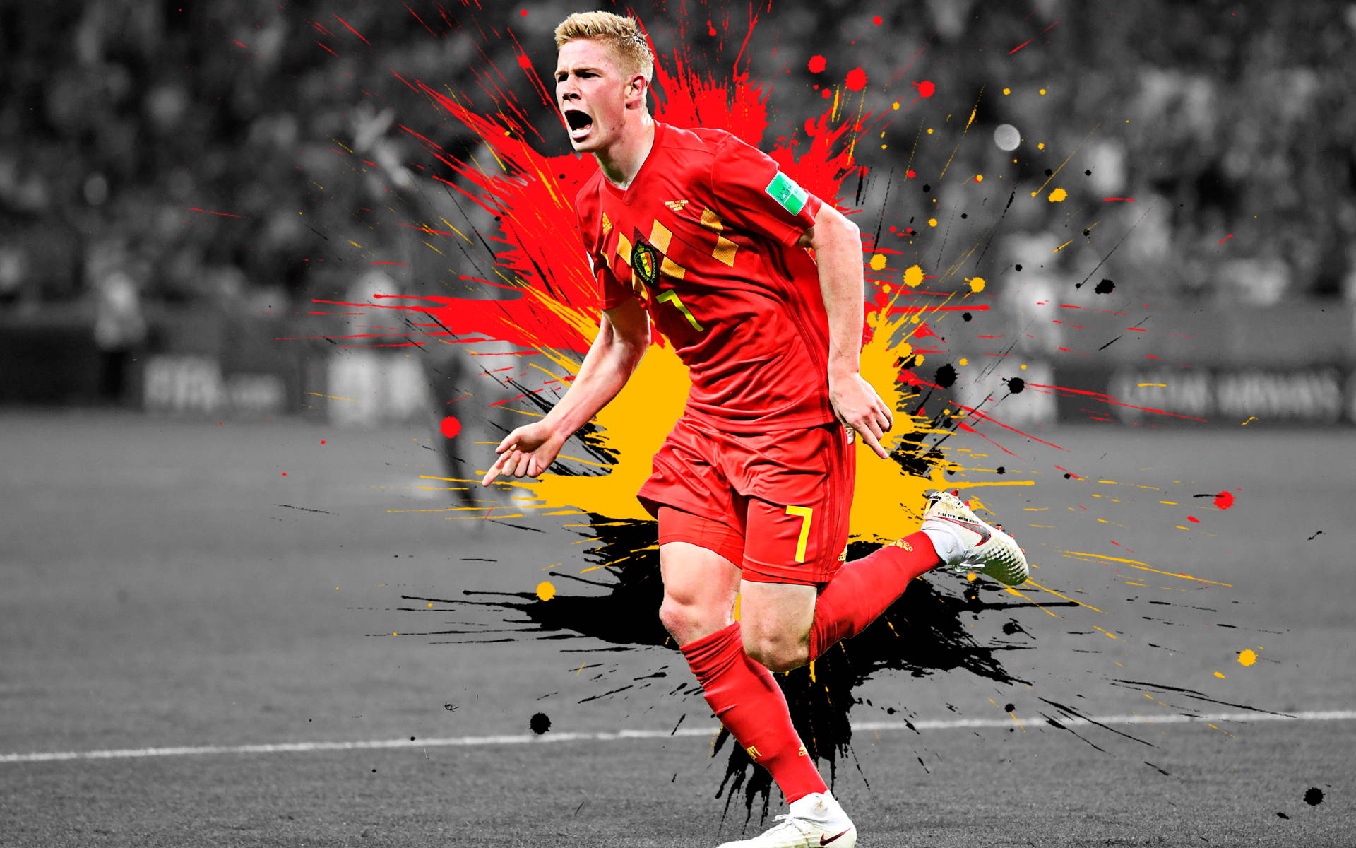 Kevin De Bruyne Red And Gray