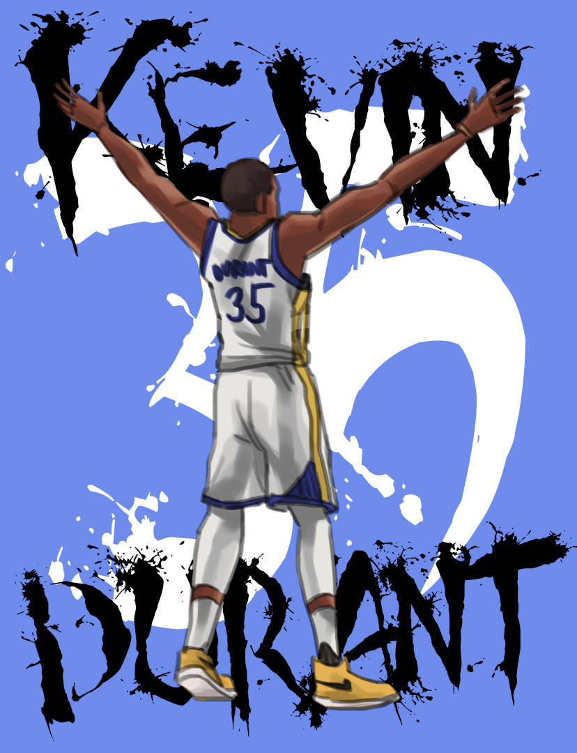 Kevin Durant Digital Drawing Background