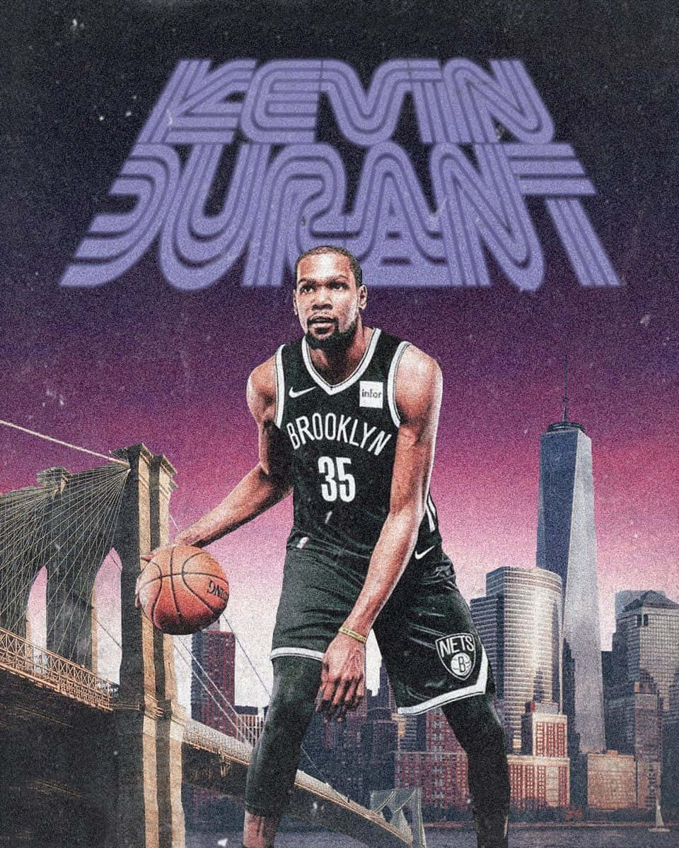 Kevin Durant Nets Art Background