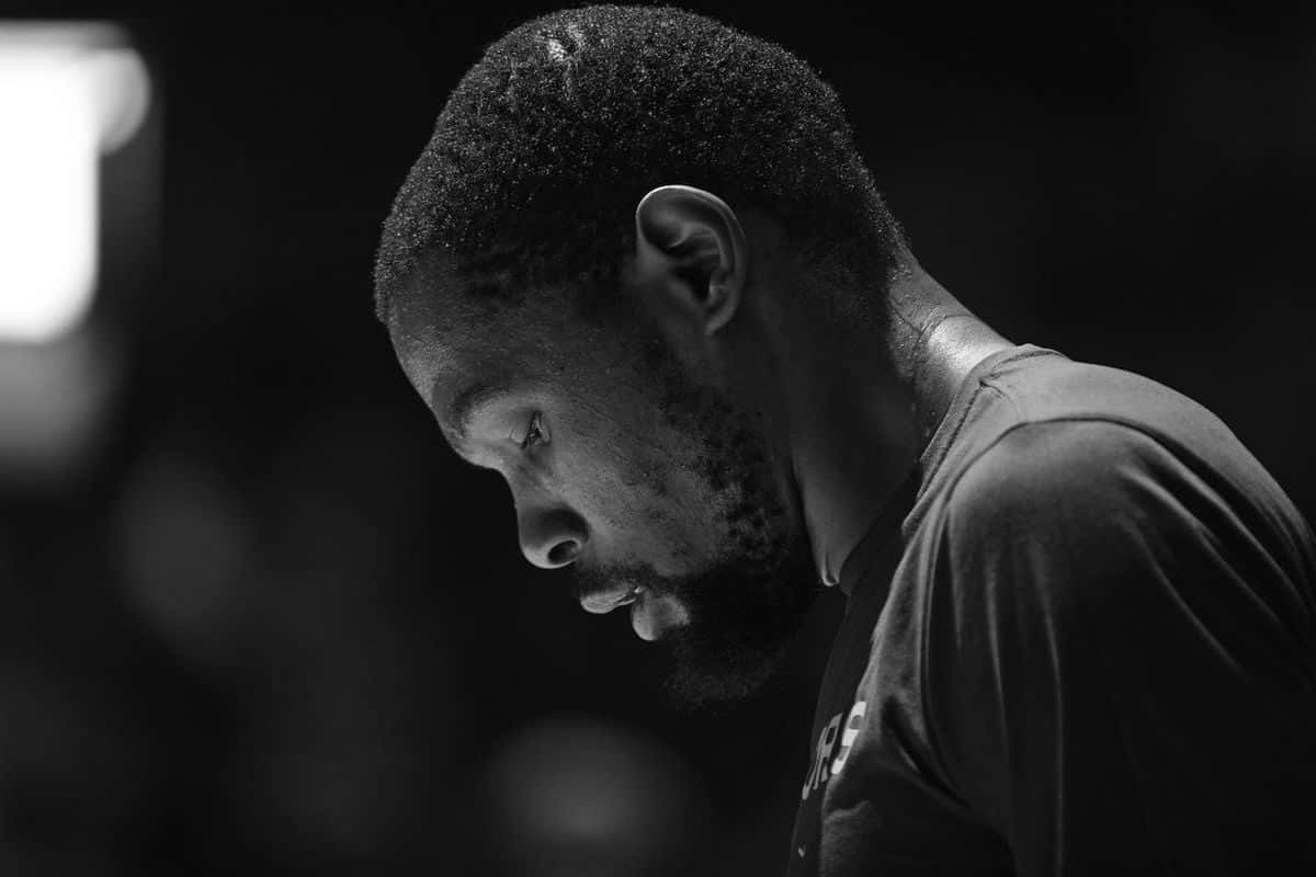 Kevin Durant Nets Close Up Background