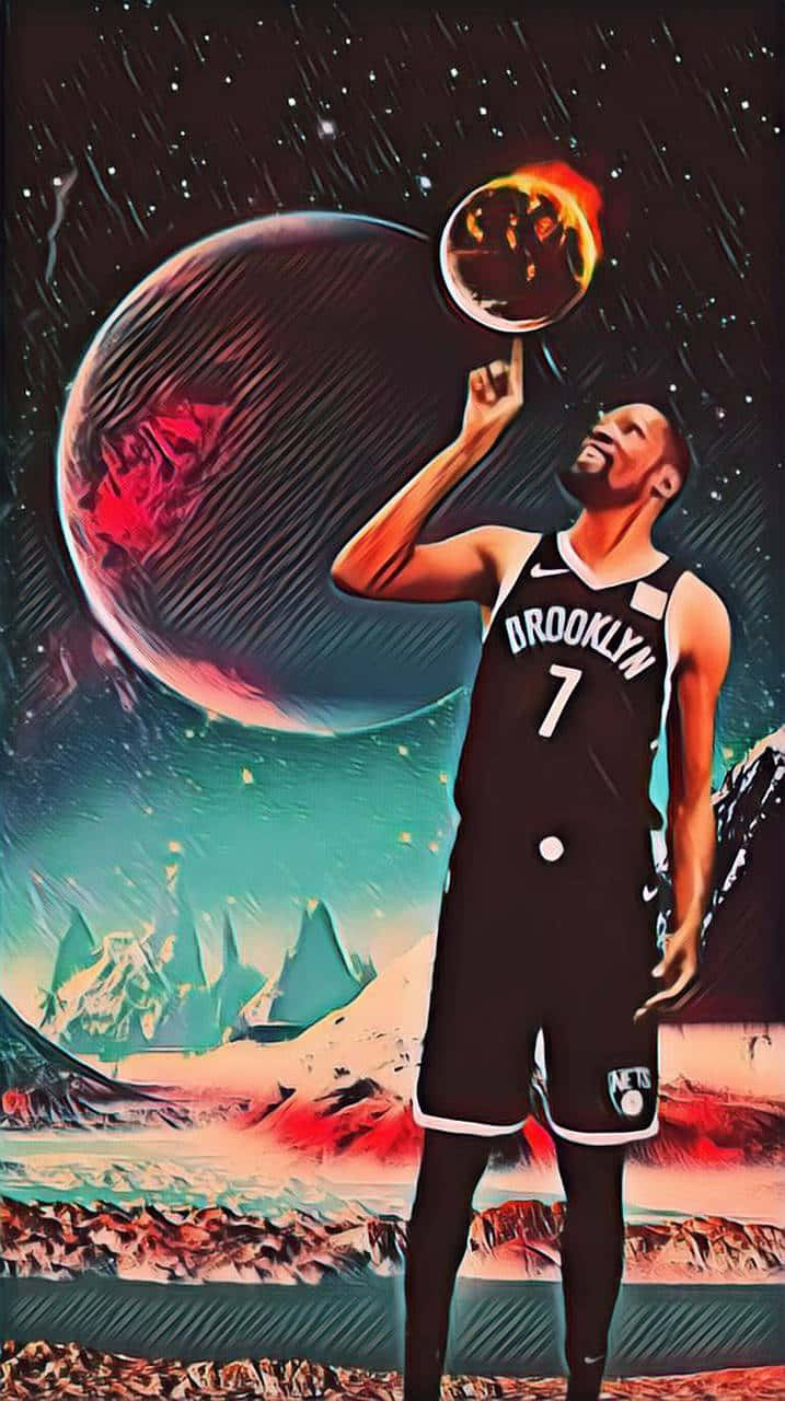 Kevin Durant Nets Galaxy Background