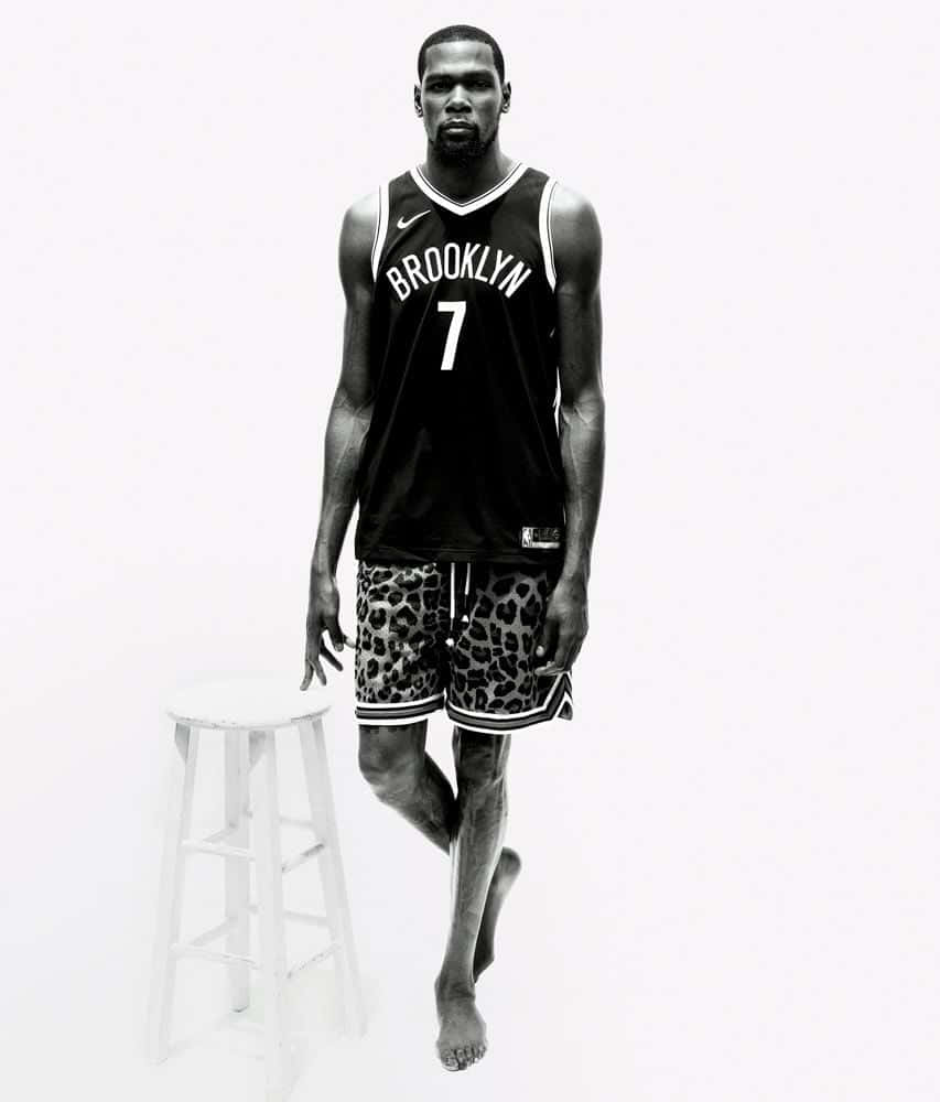 Kevin Durant Nets Monochrome Background