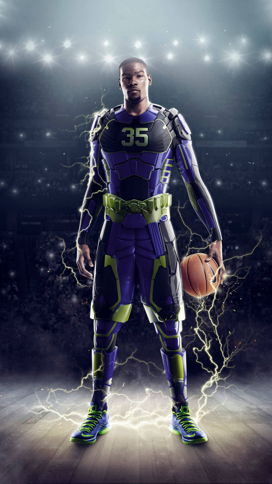 Kevin Durant Robotic Suit Cool Basketball Iphone Background