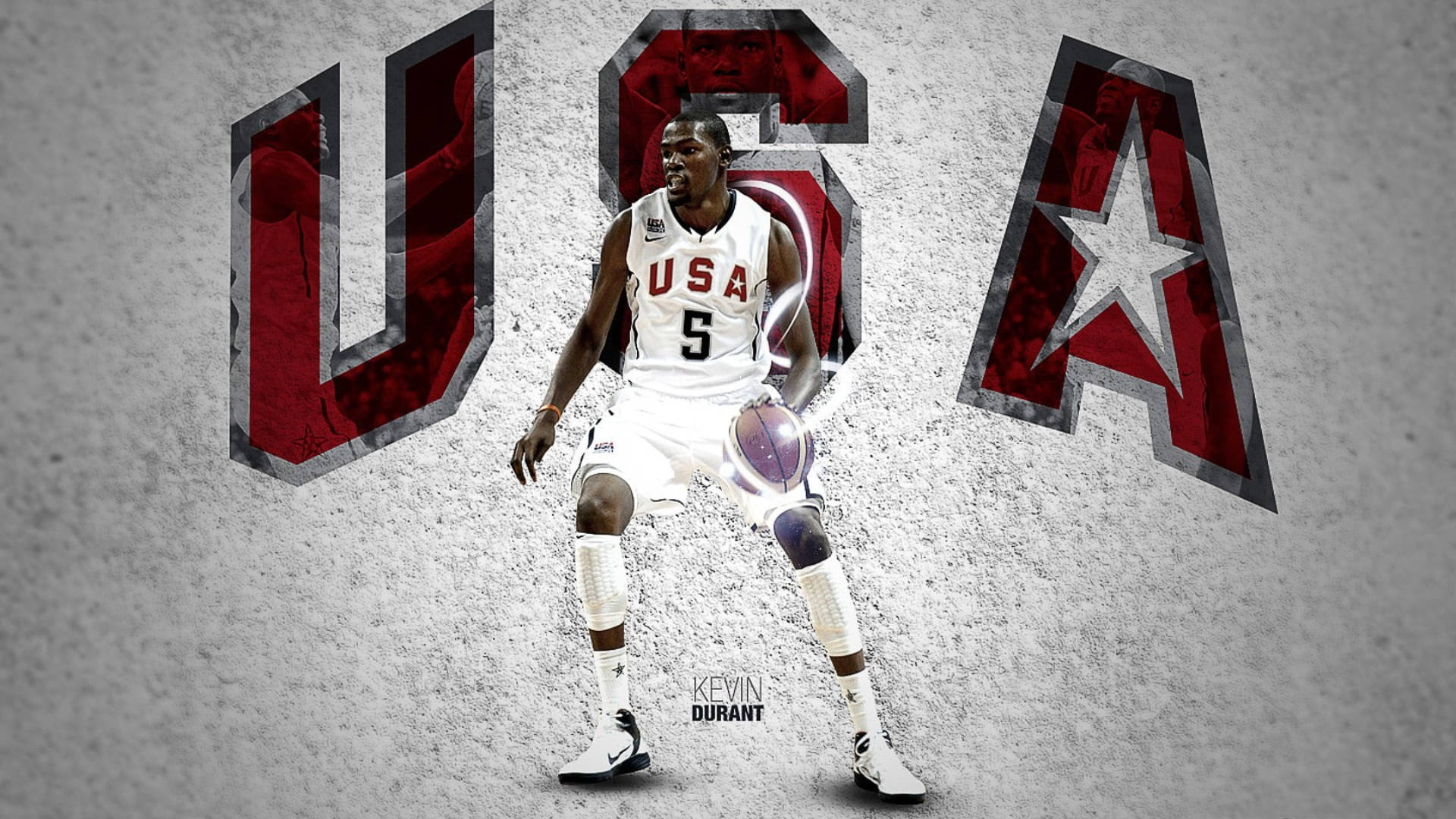 Kevin Durant Usa Basketball Background
