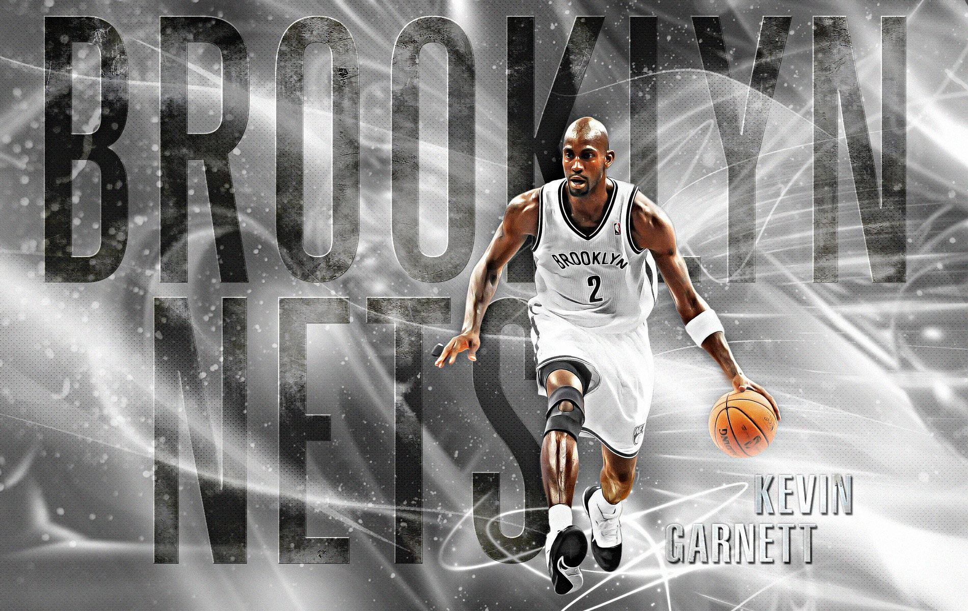 Kevin Garnett Brooklyn Nets Background