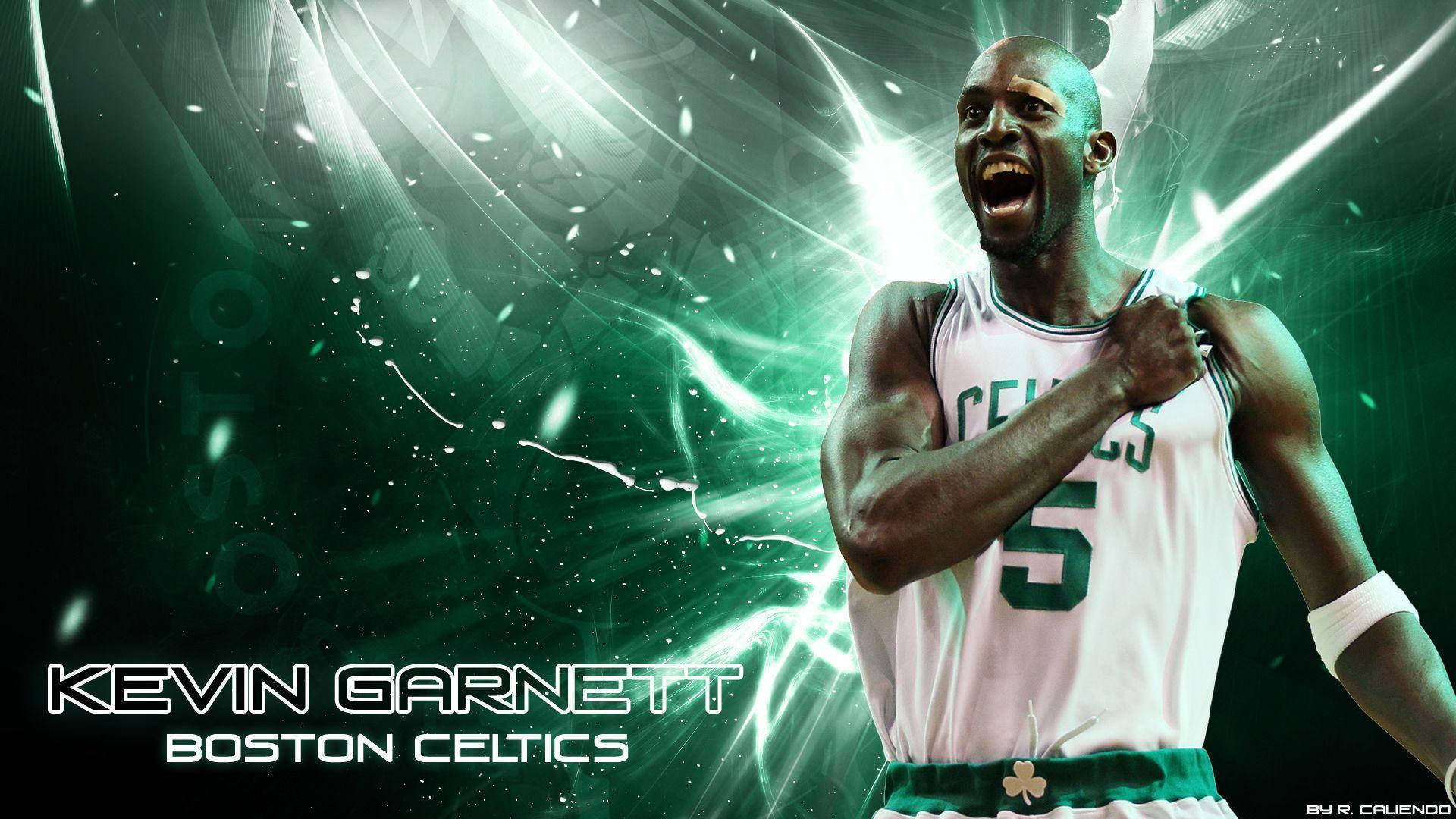Kevin Garnett Green Celtics Background