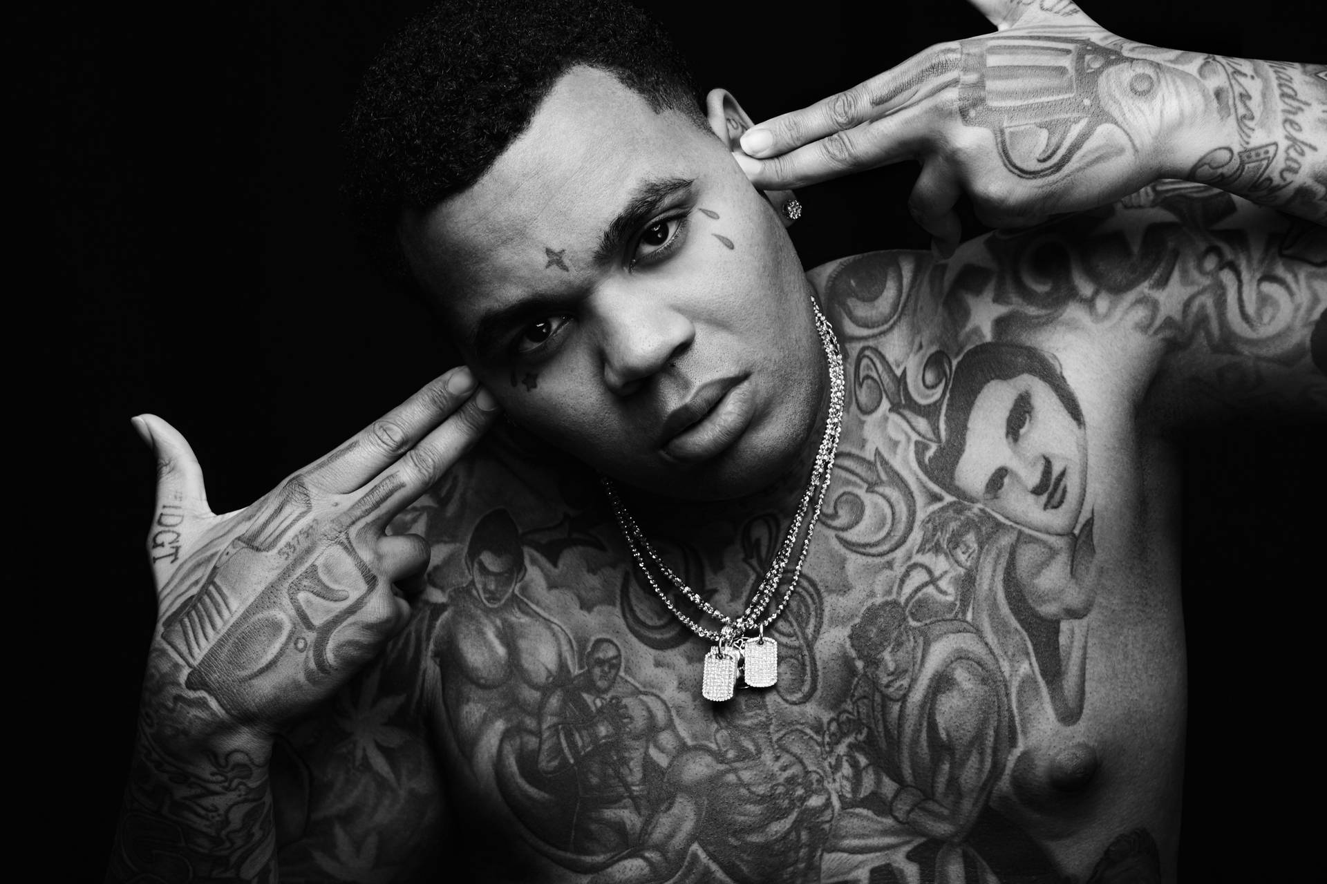 Kevin Gates Hip Hop Artist Tattoos Background