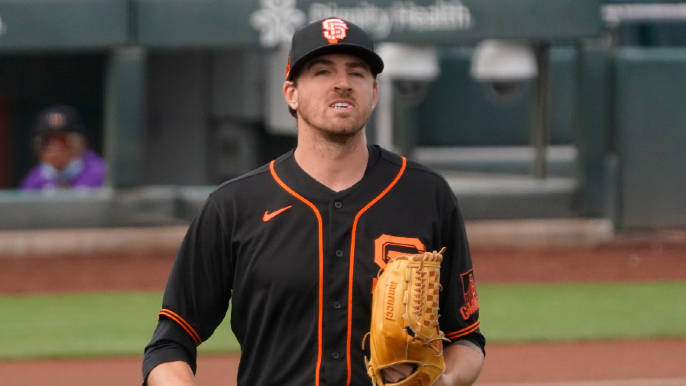 Kevin Gausman Wearing Black Jersey Background