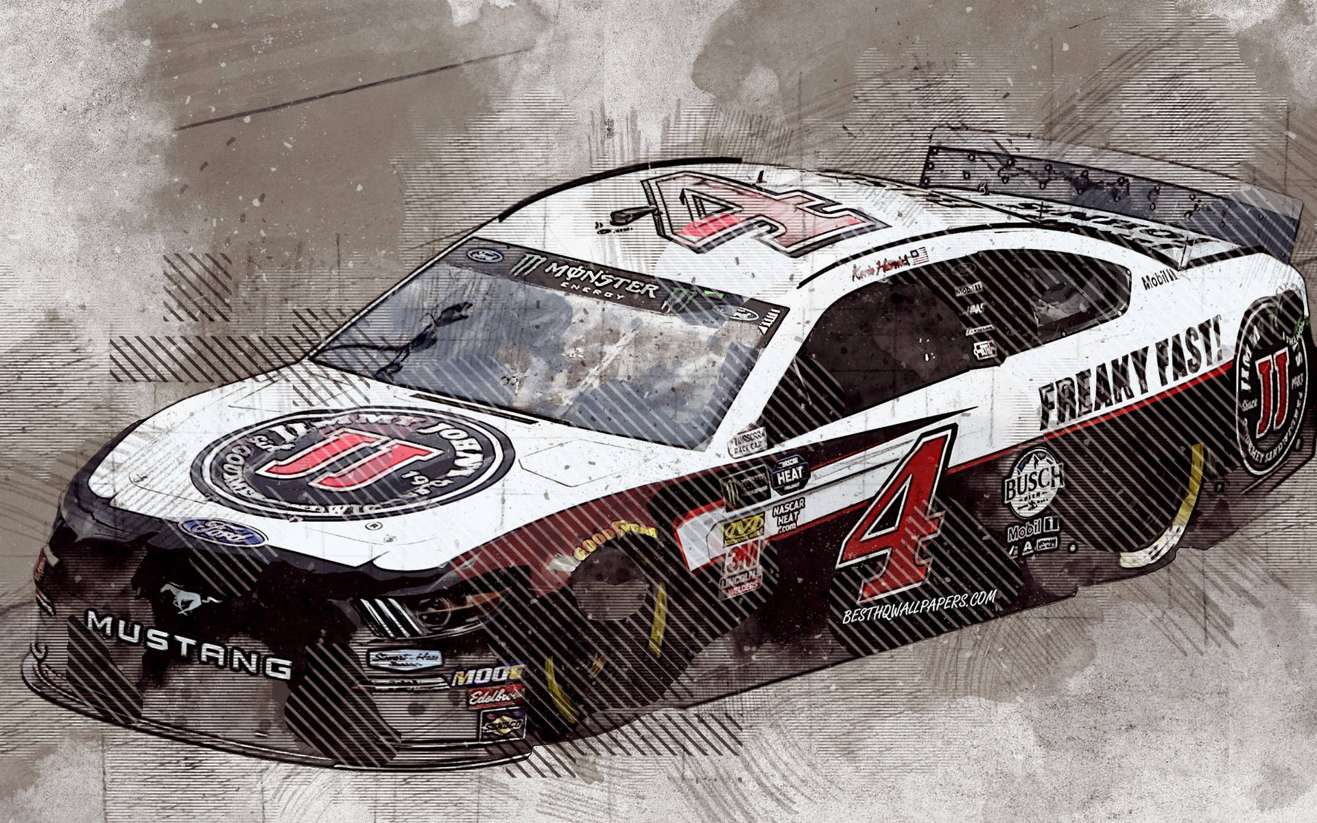 Kevin Harvick Nascar Art Background