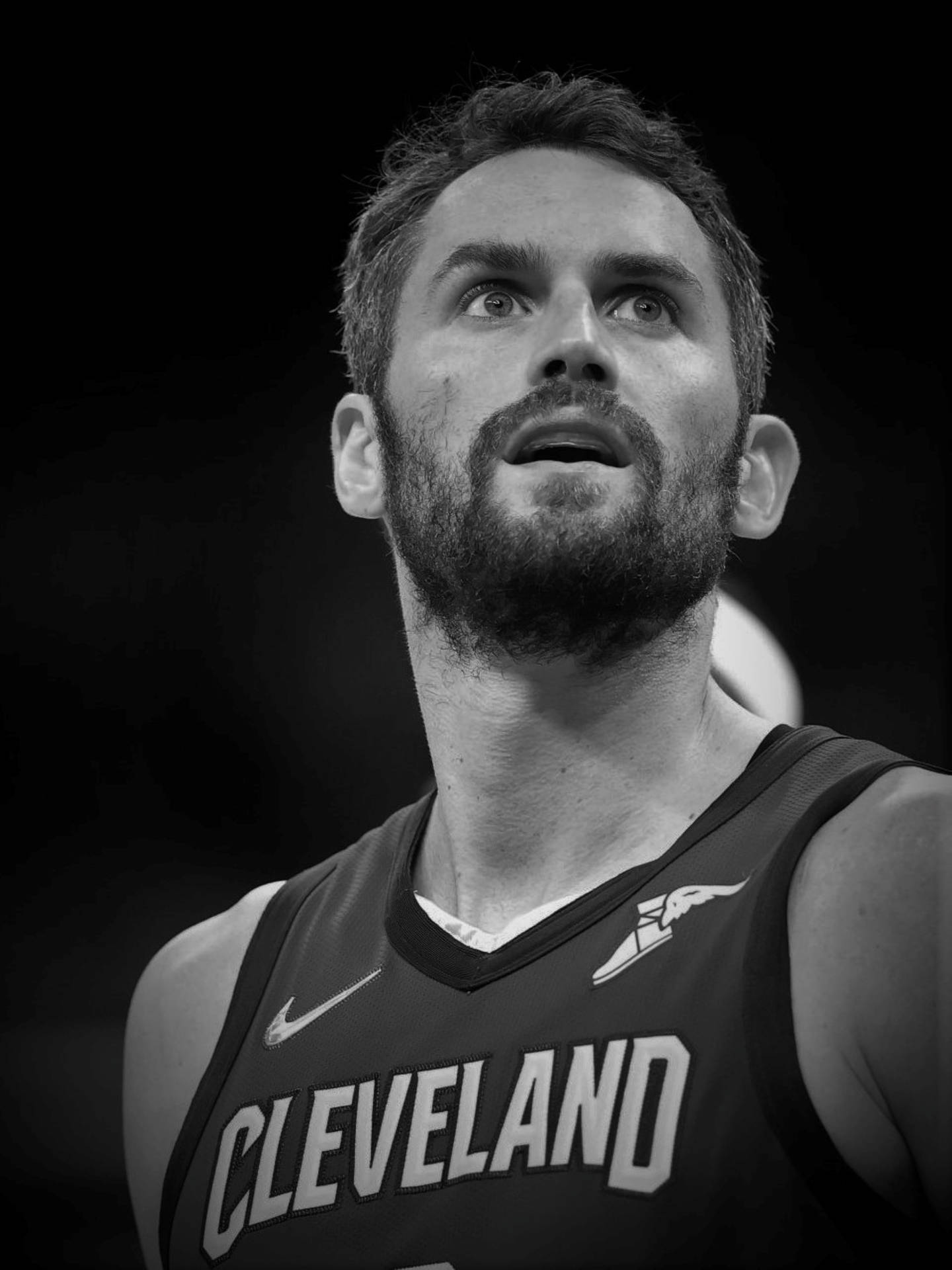 Kevin Love Greyscale Portrait Background
