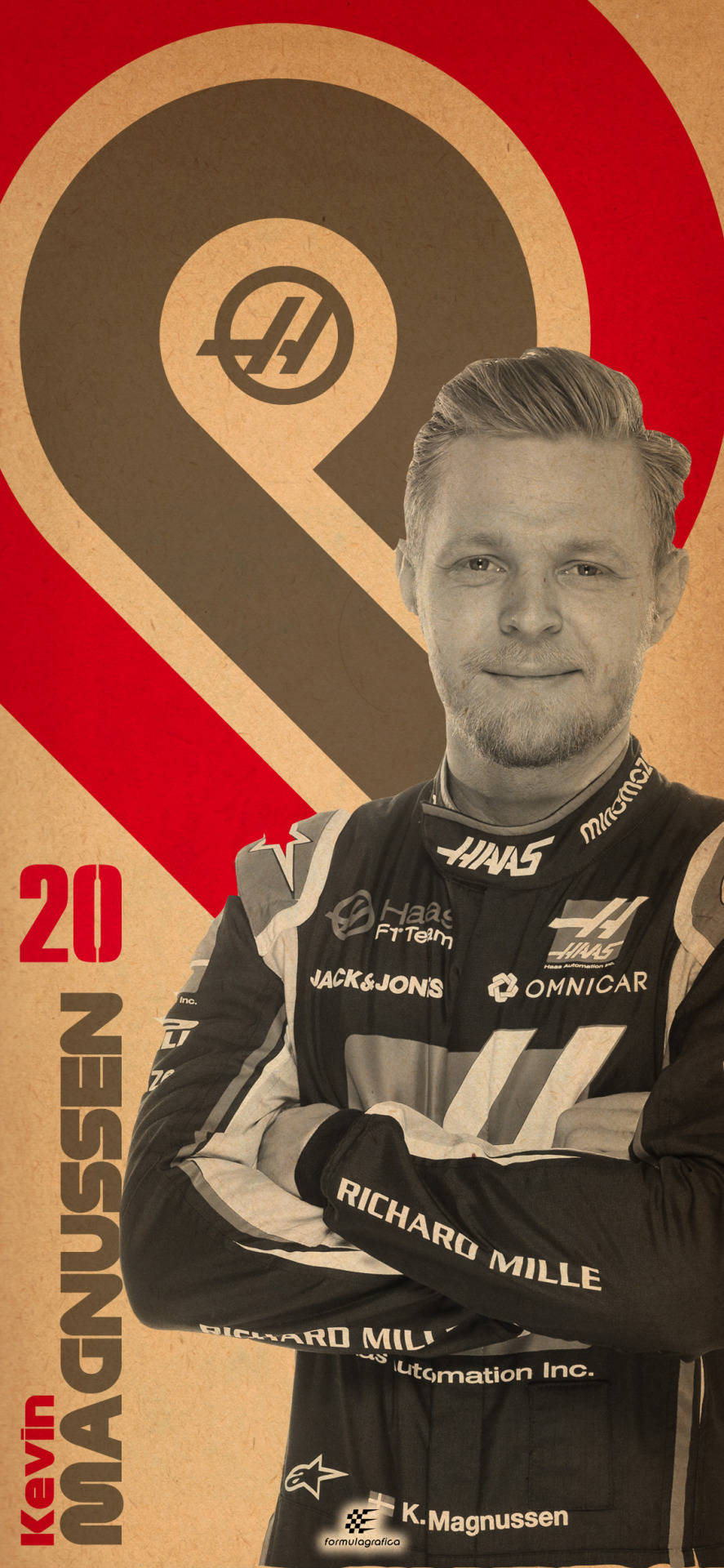 Kevin Magnussen 20 Haas Edit Background