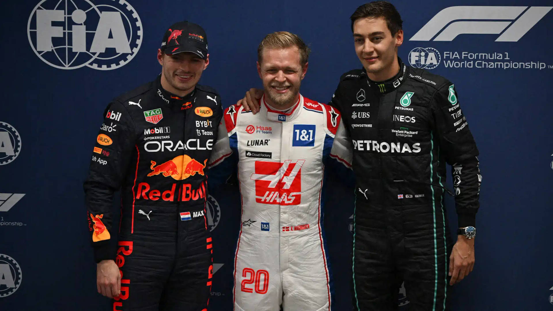 Kevin Magnussen Alongside Verstappen And Russel In A Thrilling F1 Race