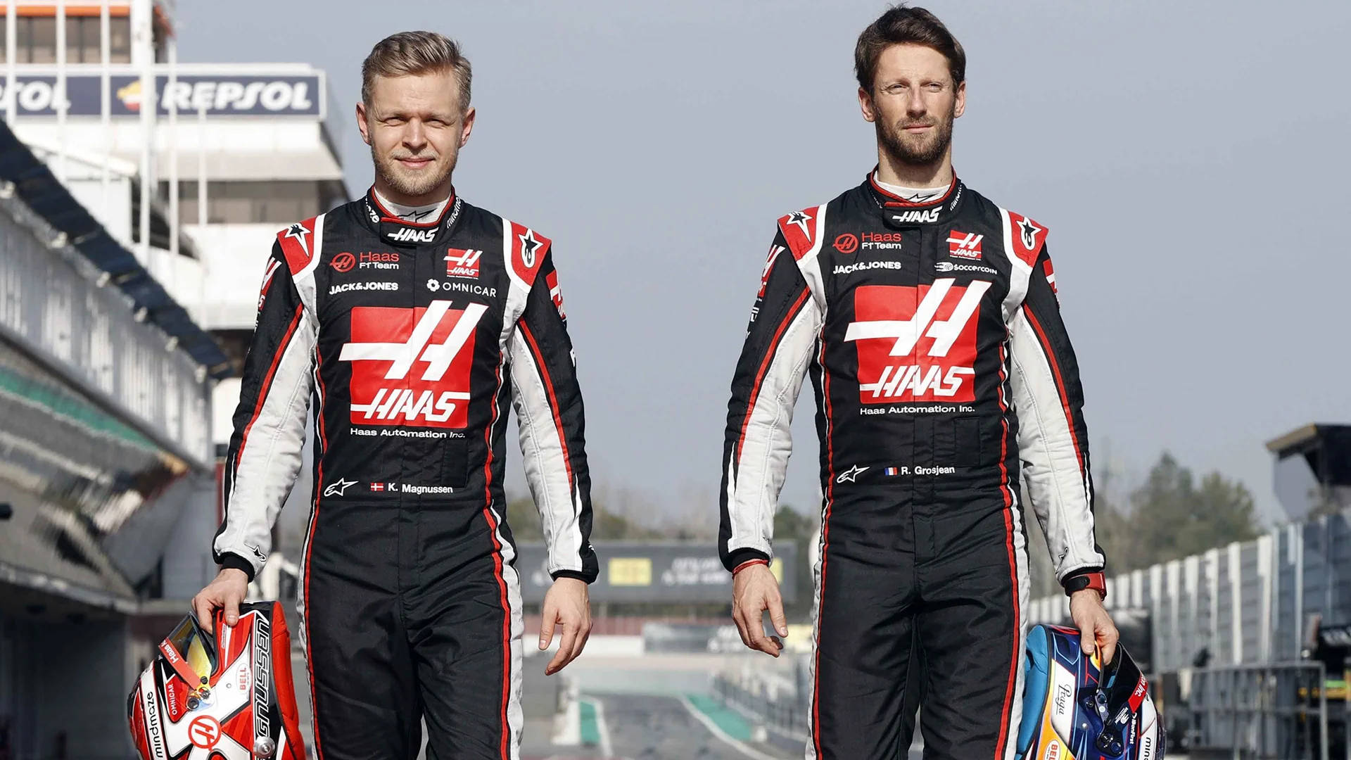 Kevin Magnussen And Romain Grosjean