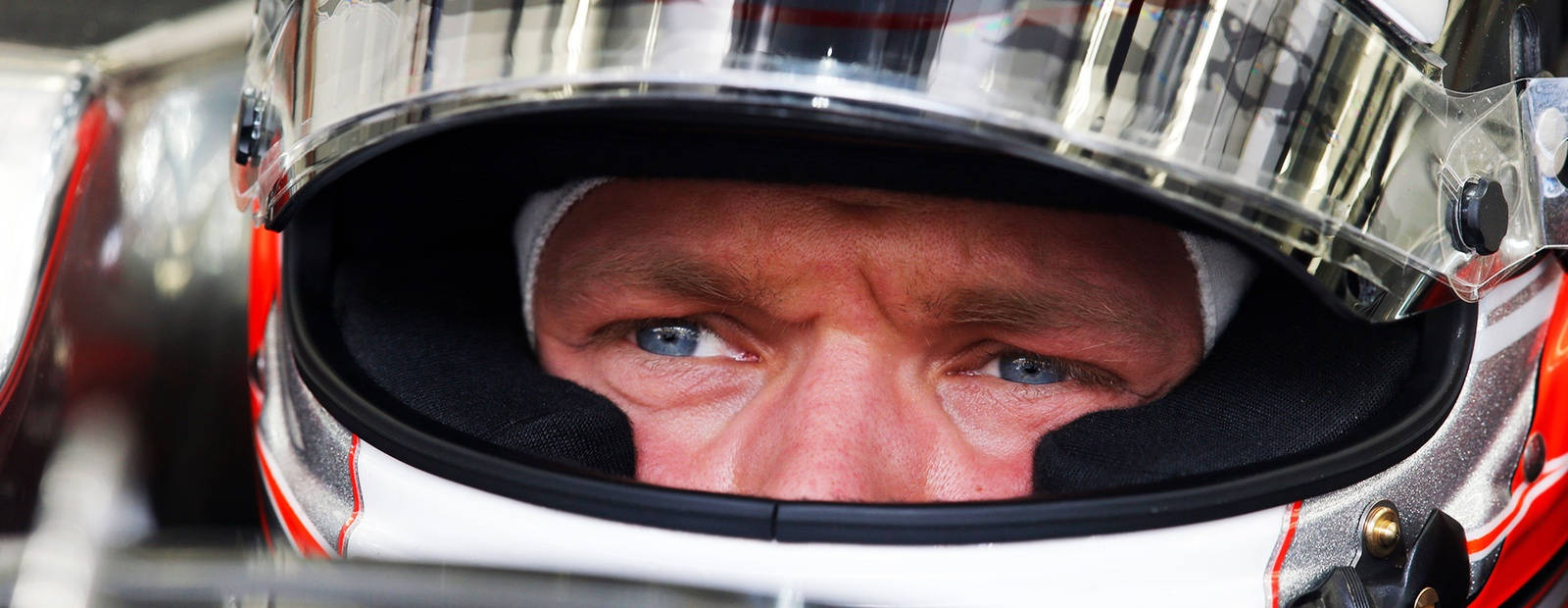 Kevin Magnussen Wearing Helmet Close-up