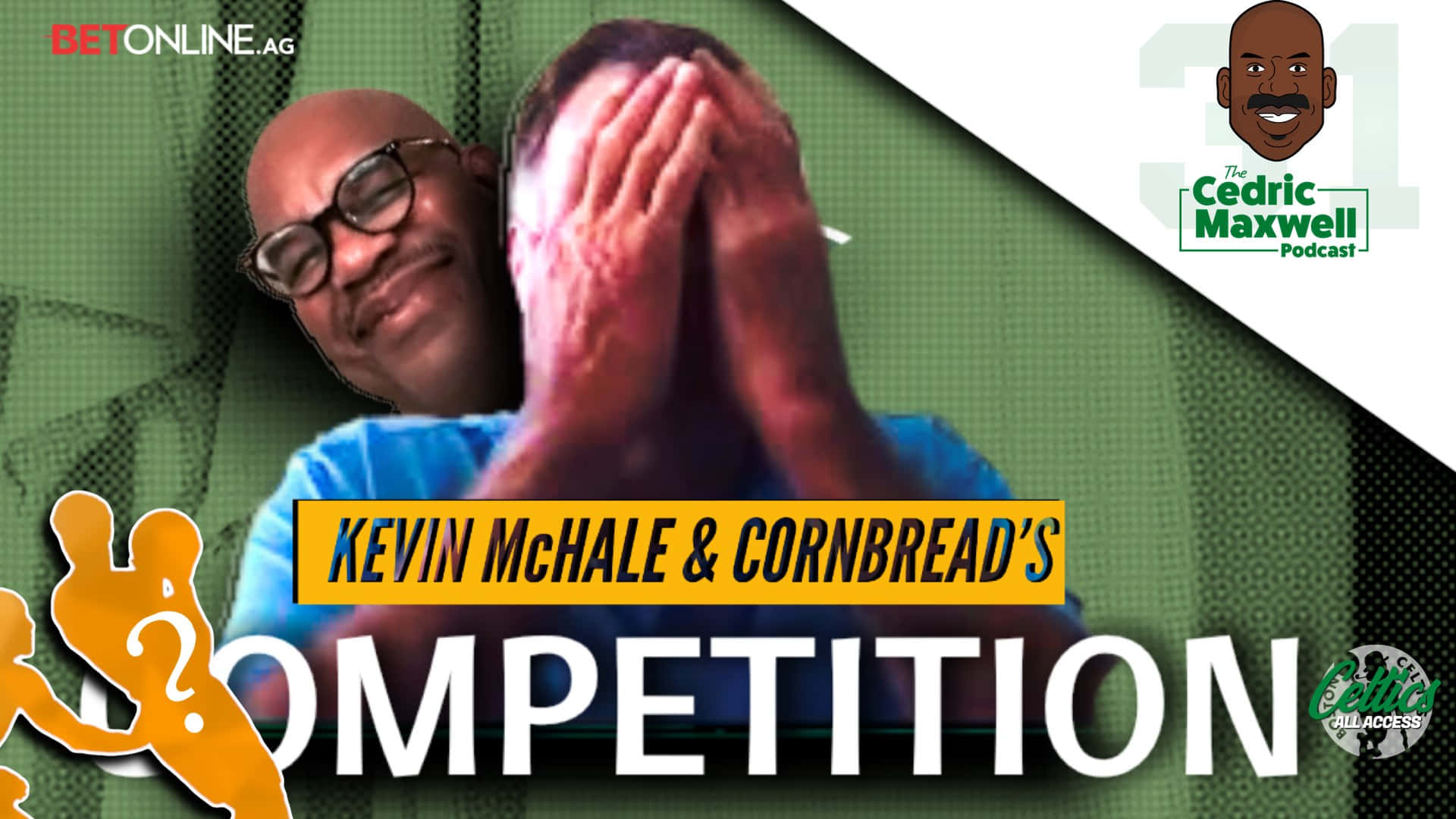 Kevin Mchale And Cornbread Celtics 80s Background