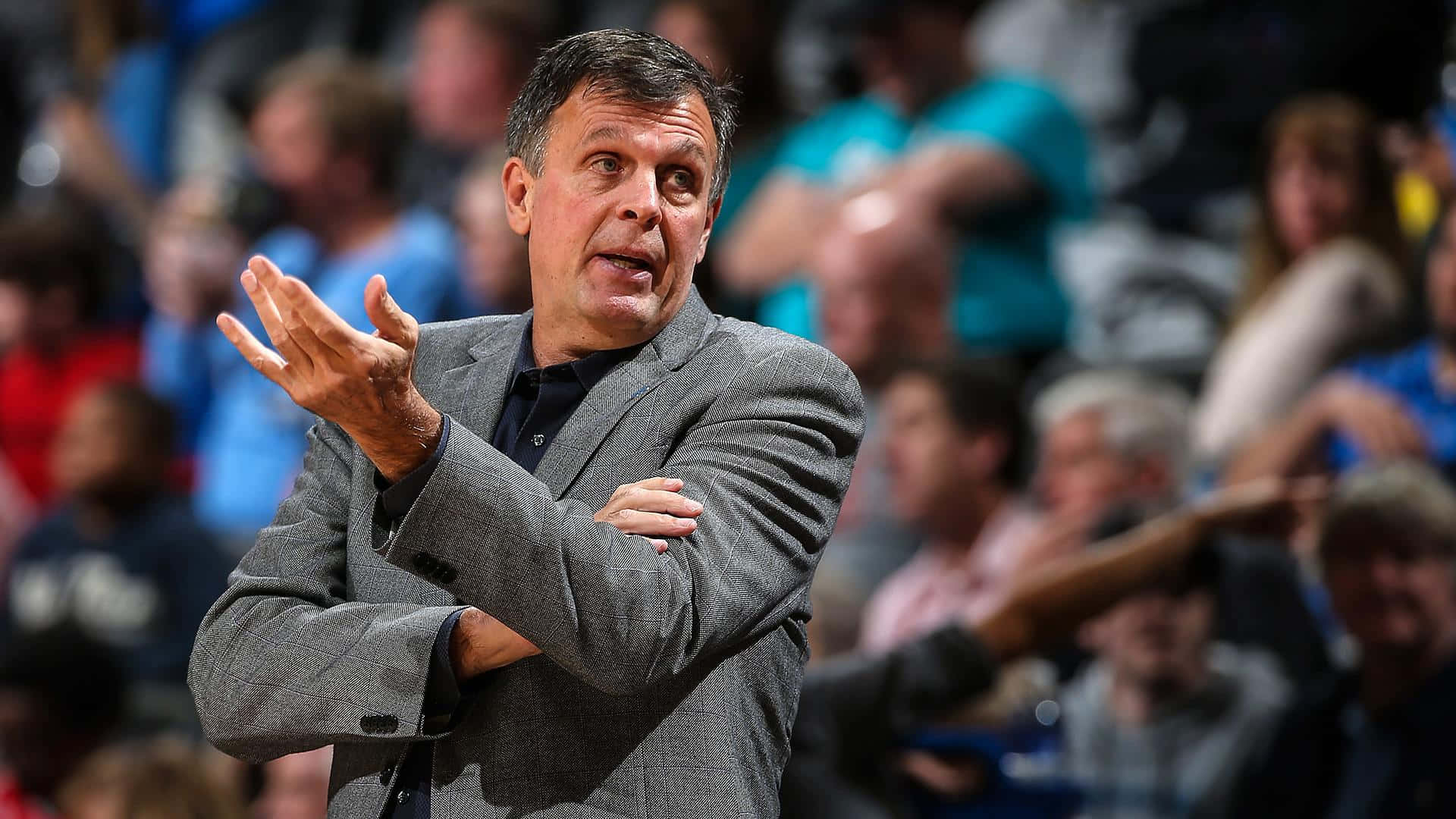 Kevin Mchale Houston Rockets Vs. Denver Nuggets Background