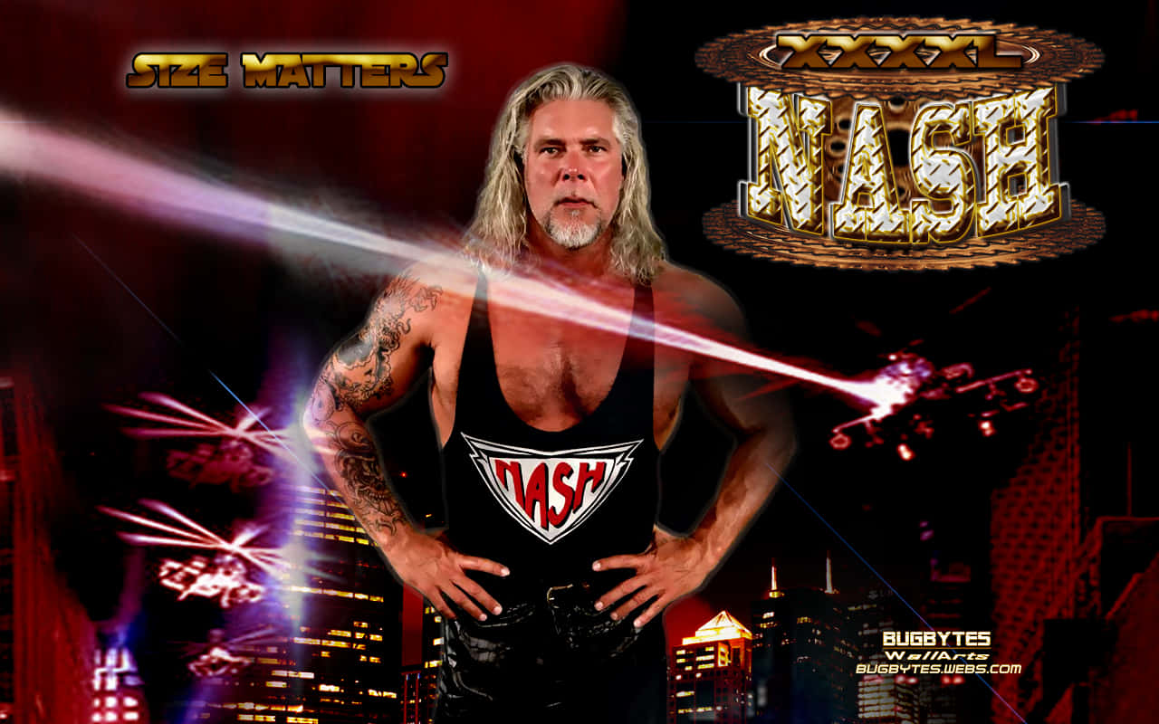 Kevin Nash Standing Tall In The Wrestling Ring Background