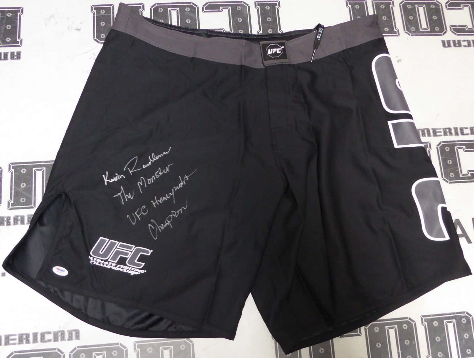 Kevin Randleman Signed Ufc Fight Shorts Background