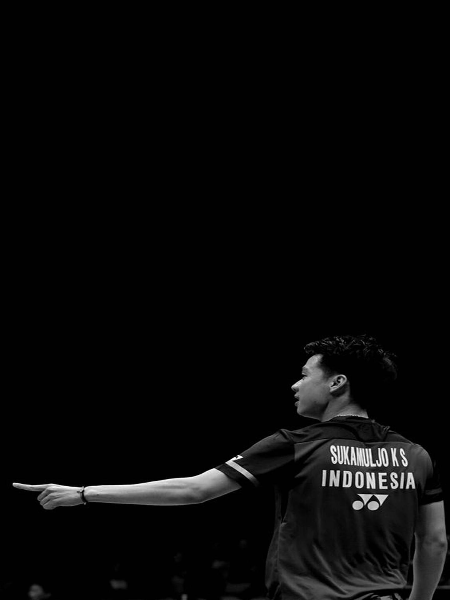 Kevin Sanjaya, Champion Badminton Player In Action Background