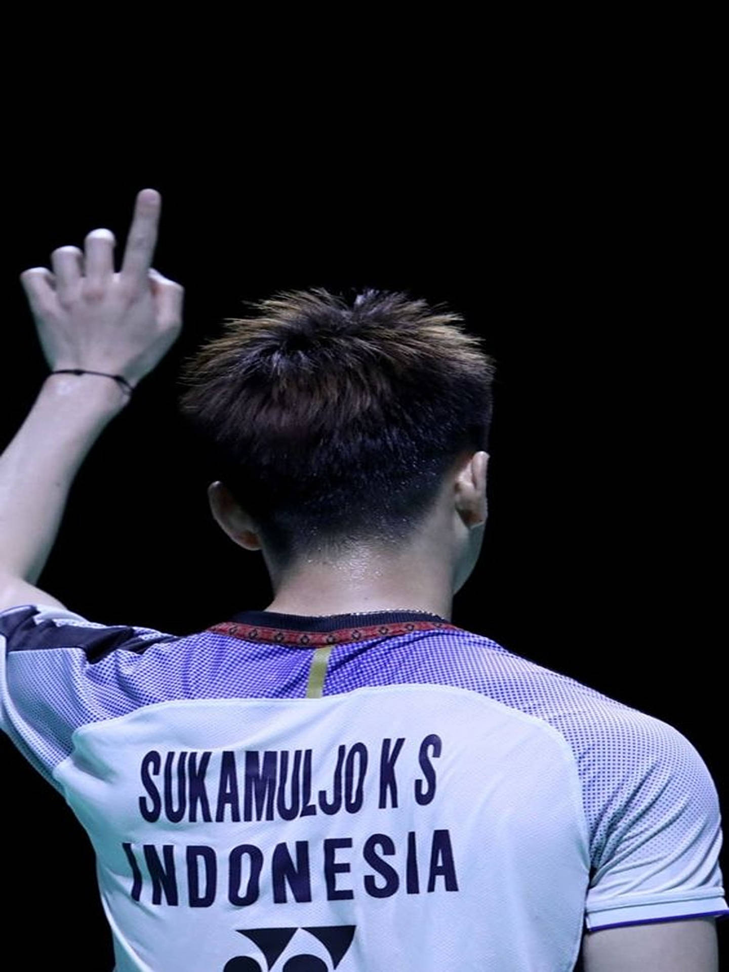 Kevin Sanjaya Raised Finger Background