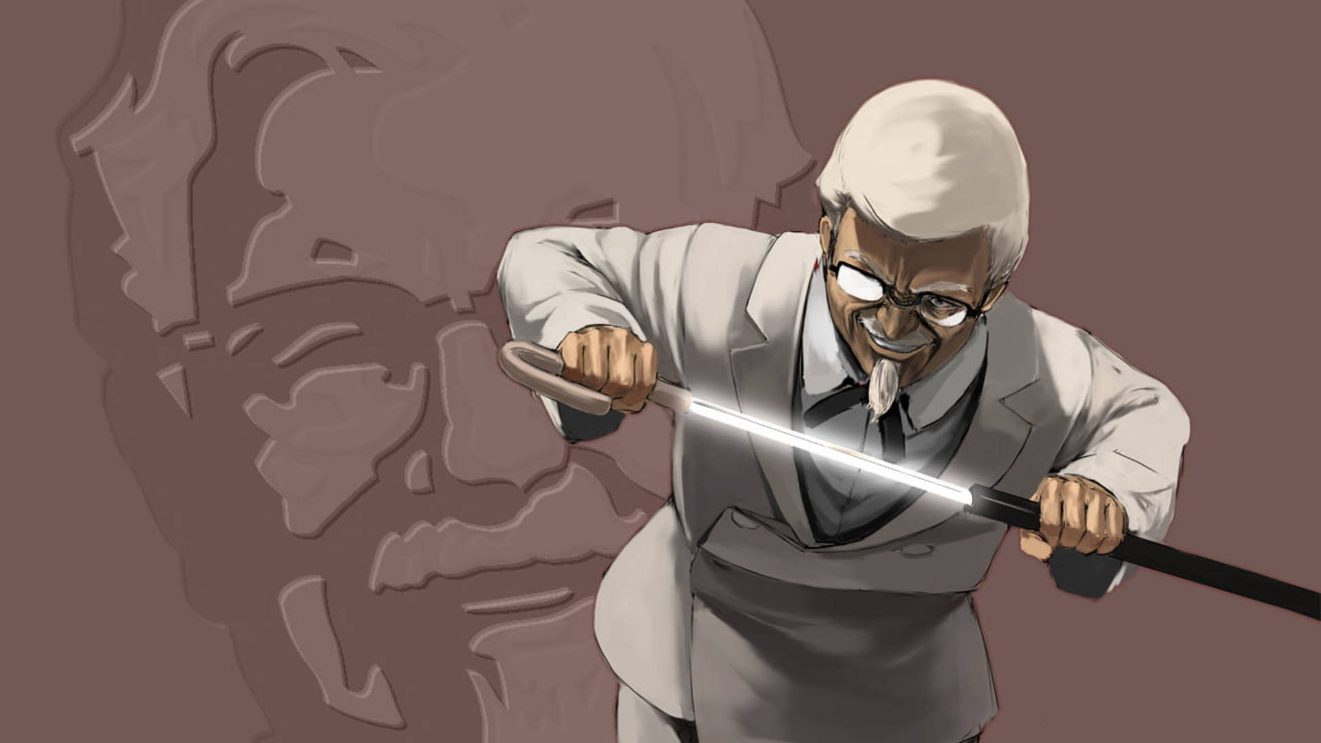 Kfc Colonel Sanders Anime Background