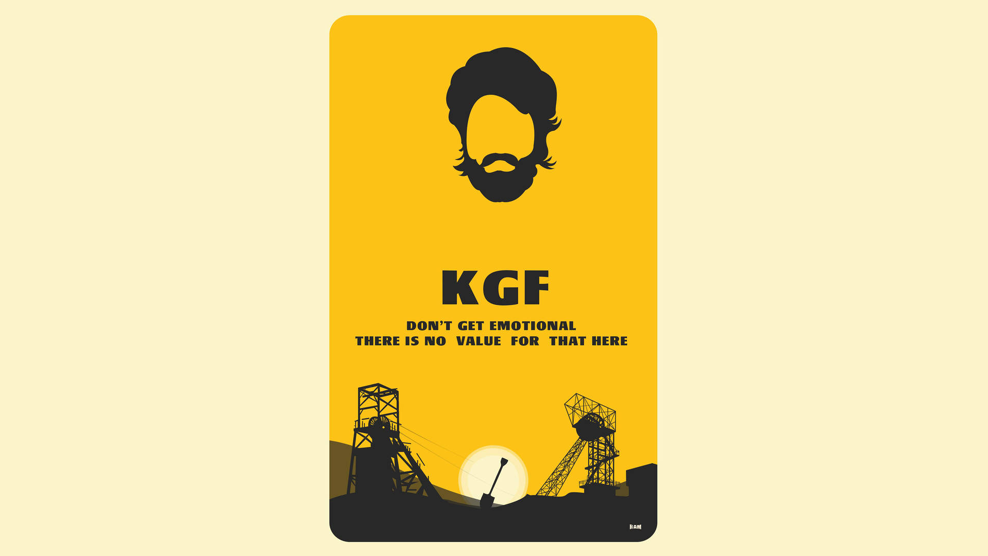 Kgf 4k Yellow Vector Art Background