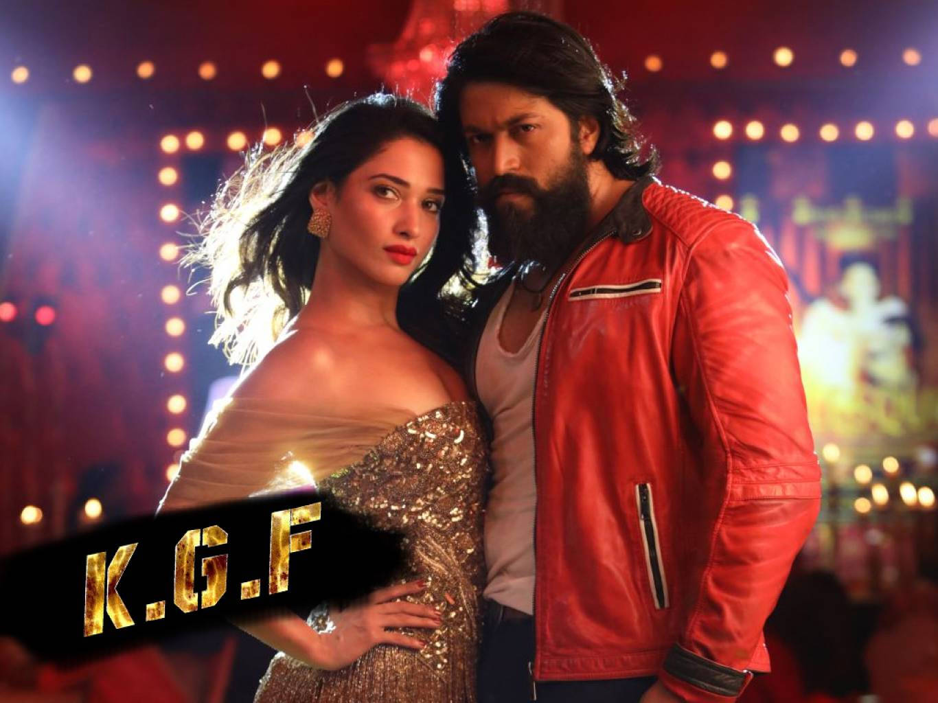 Kgf Rocky And Reena Close-up Background
