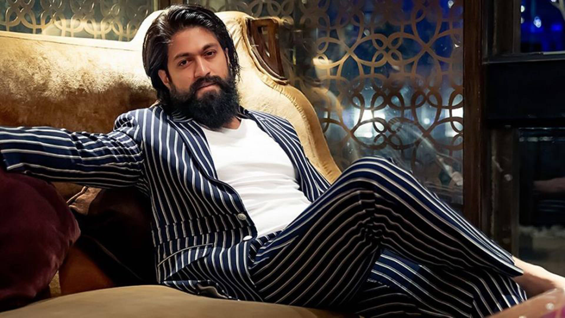 Kgf Star Yash Dons A Pinstriped Suit