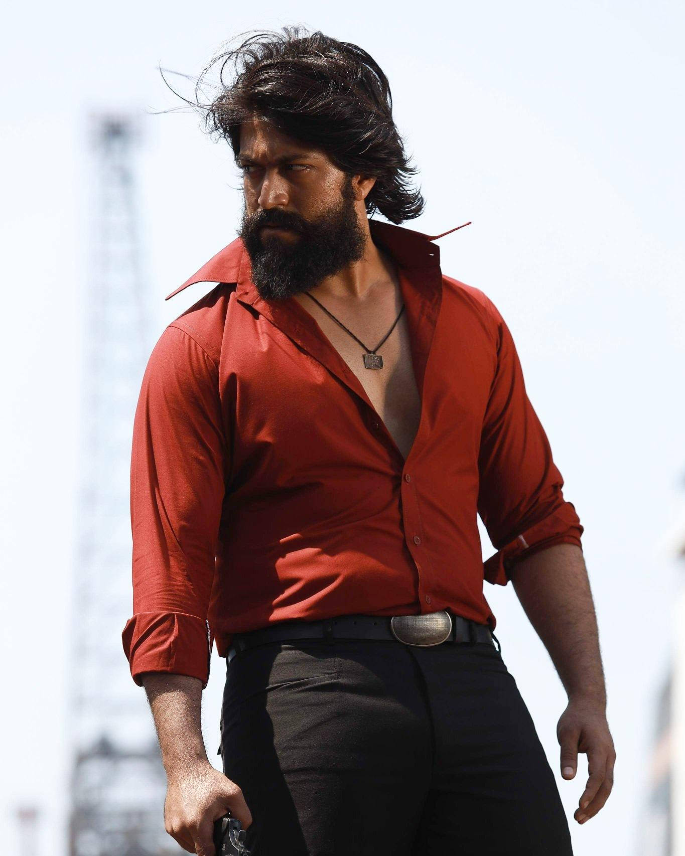 Kgf Yash Red-sleeved Polo Background