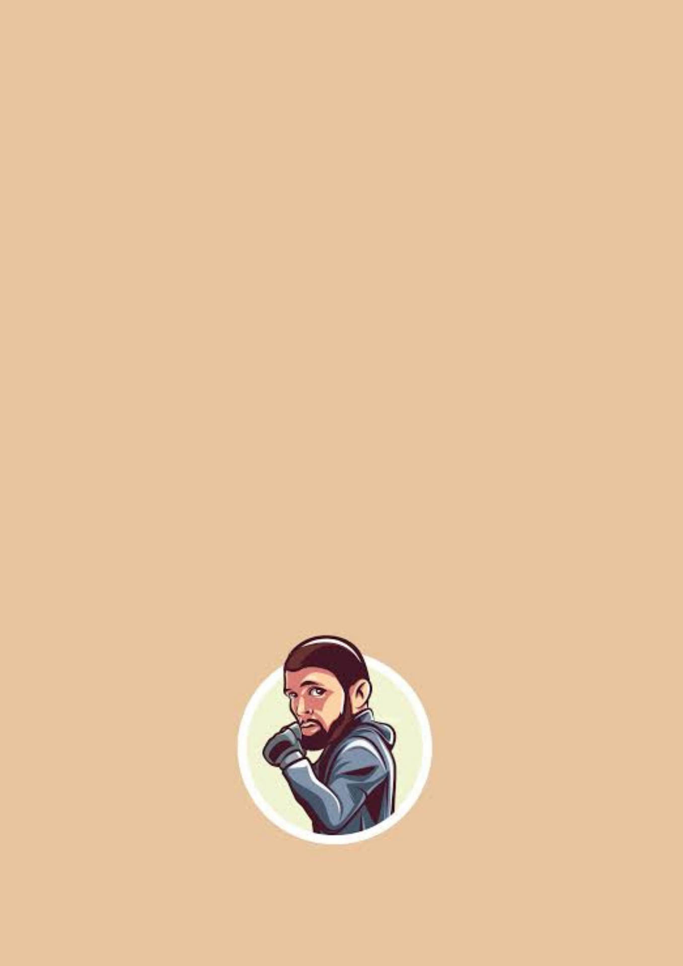 Khabib Nurmagomedo Beige Art Background