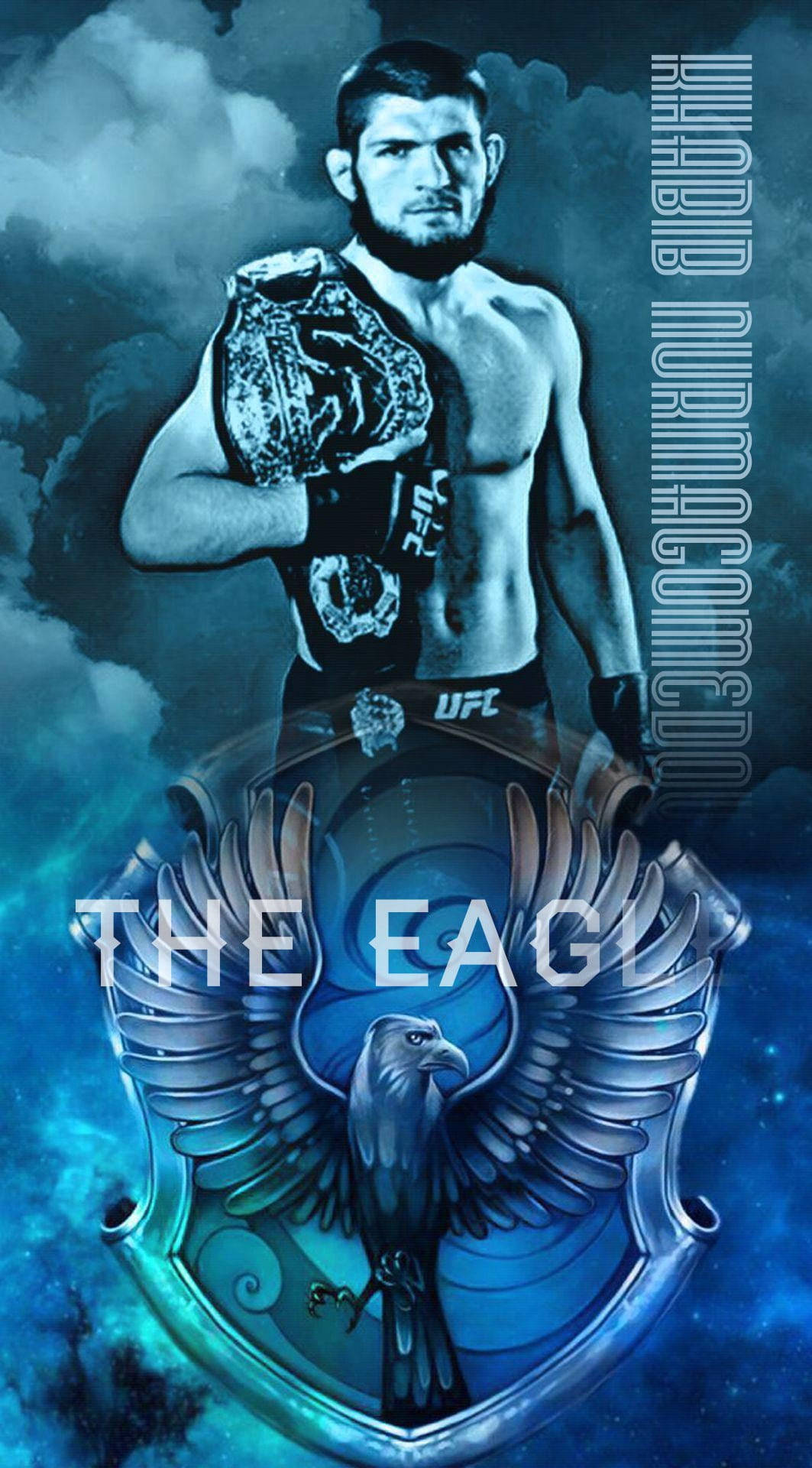 Khabib Nurmagomedov Blue Eagle Background