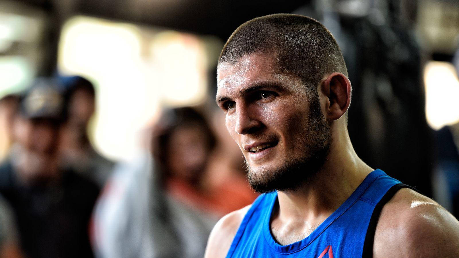 Khabib Nurmagomedov Smiling Background