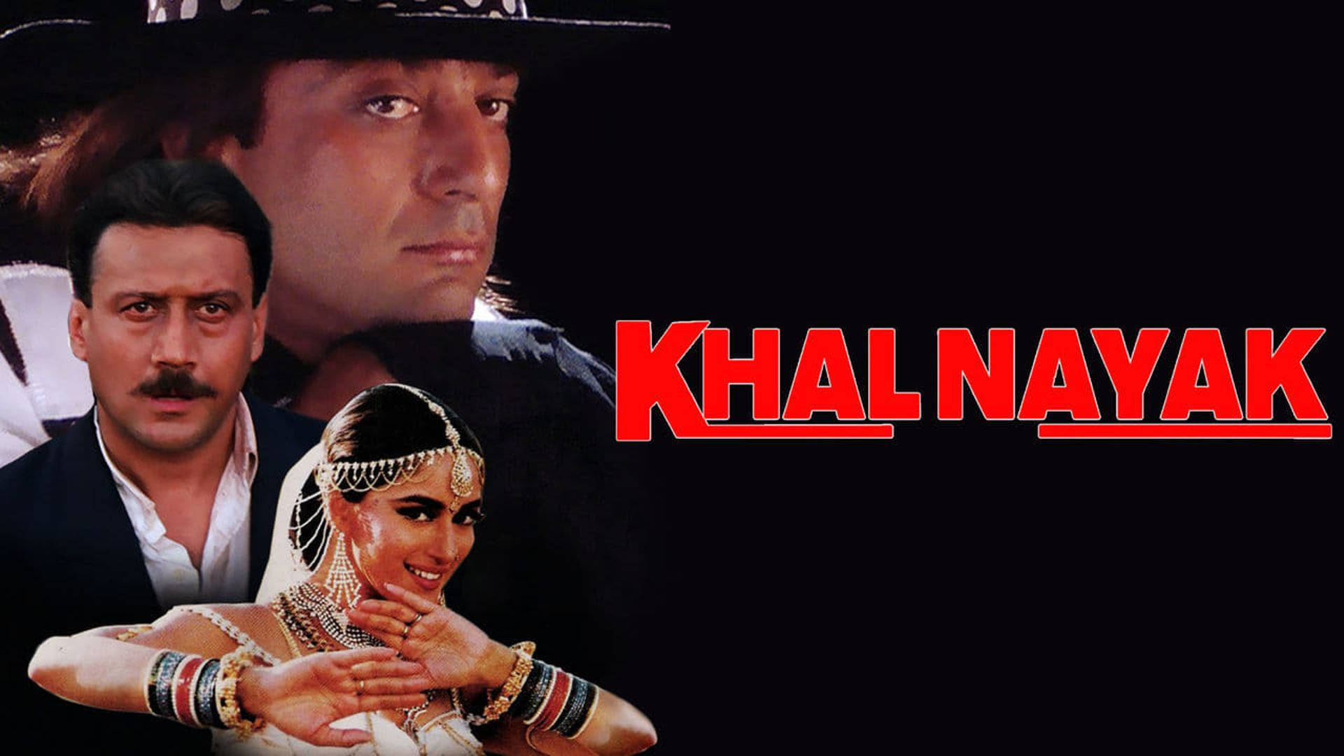 Khalnayak Main Characters Black Backdrop Background