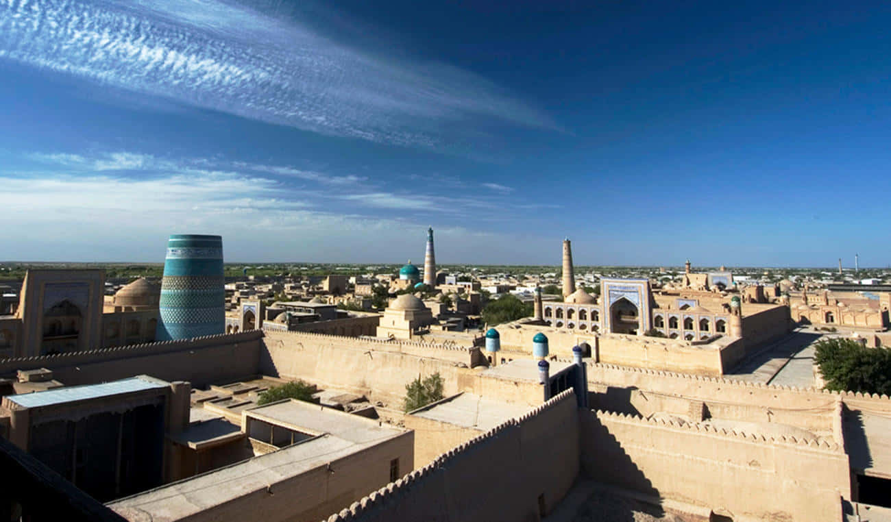Khiva Blue Sky Clouds Background