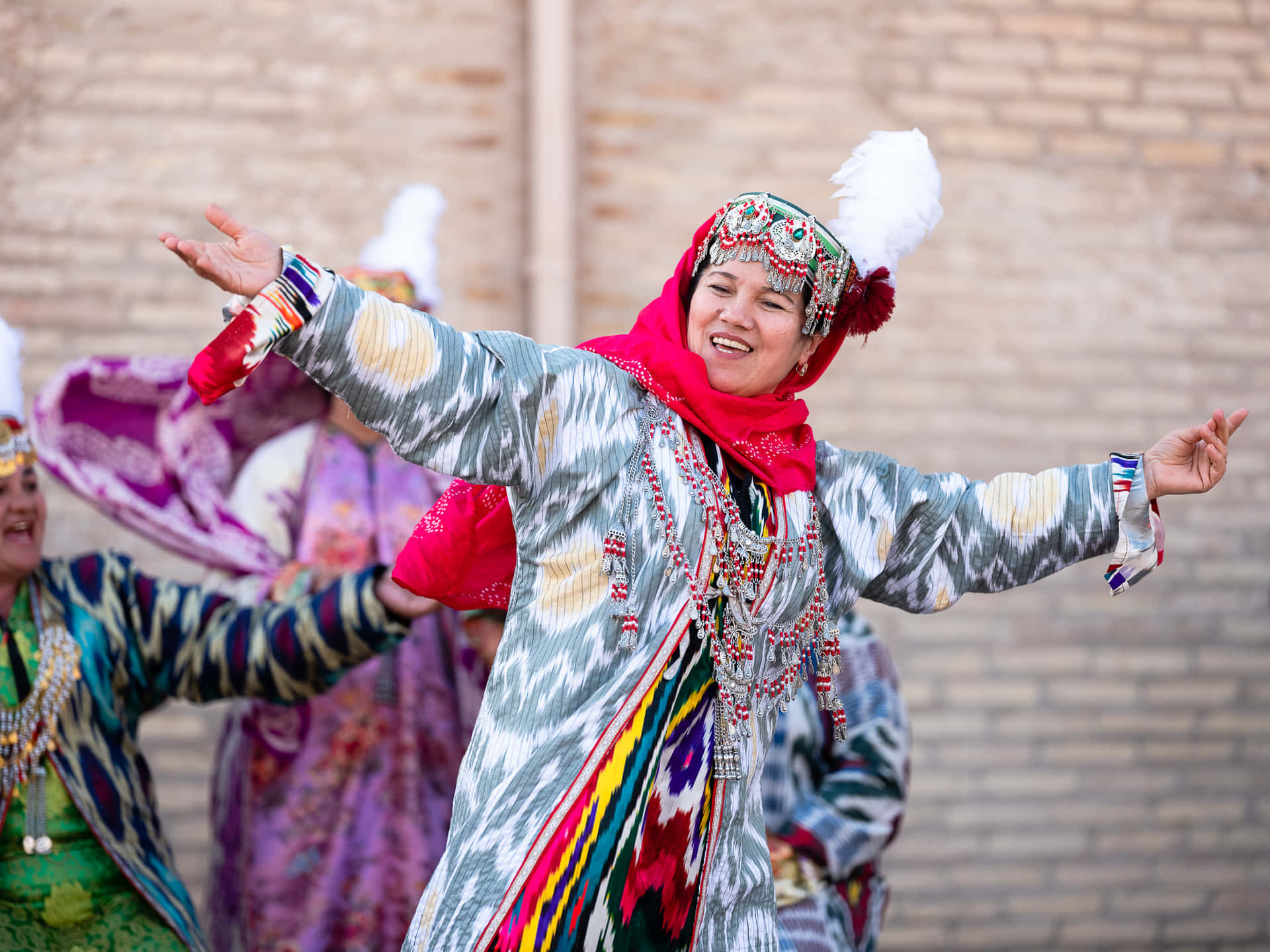 Khiva Woman Dancing Background