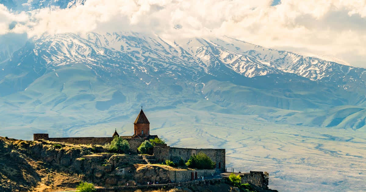 Khor Virap Monastery Against The Majestic Mount Ararat Background