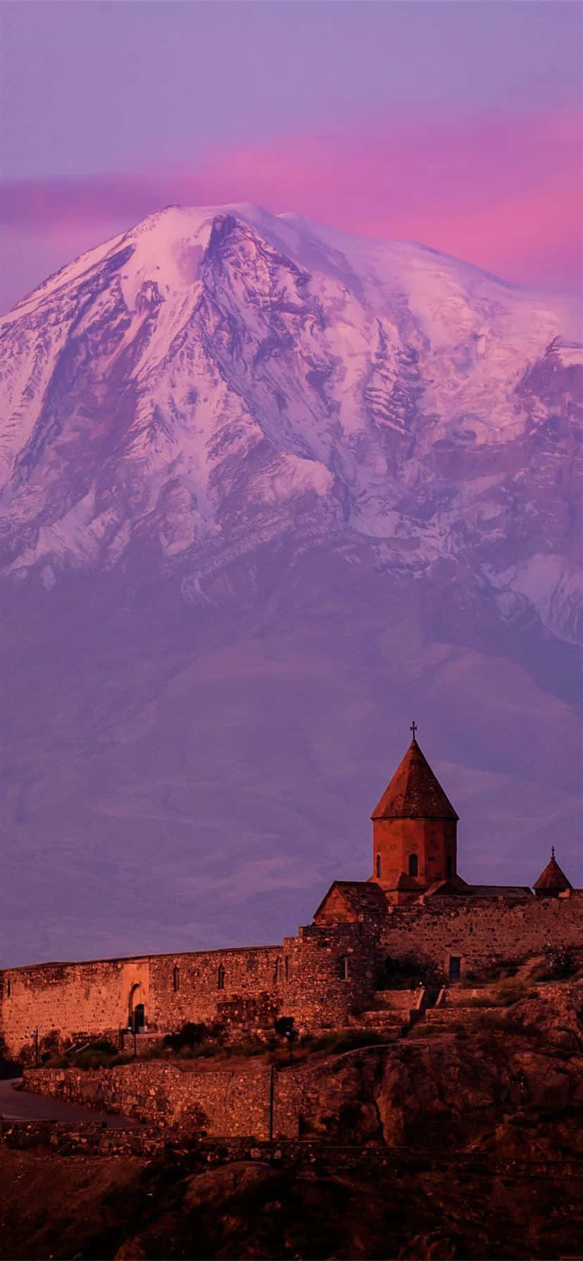 Khor Virap Purple Aesthetic Photo Background