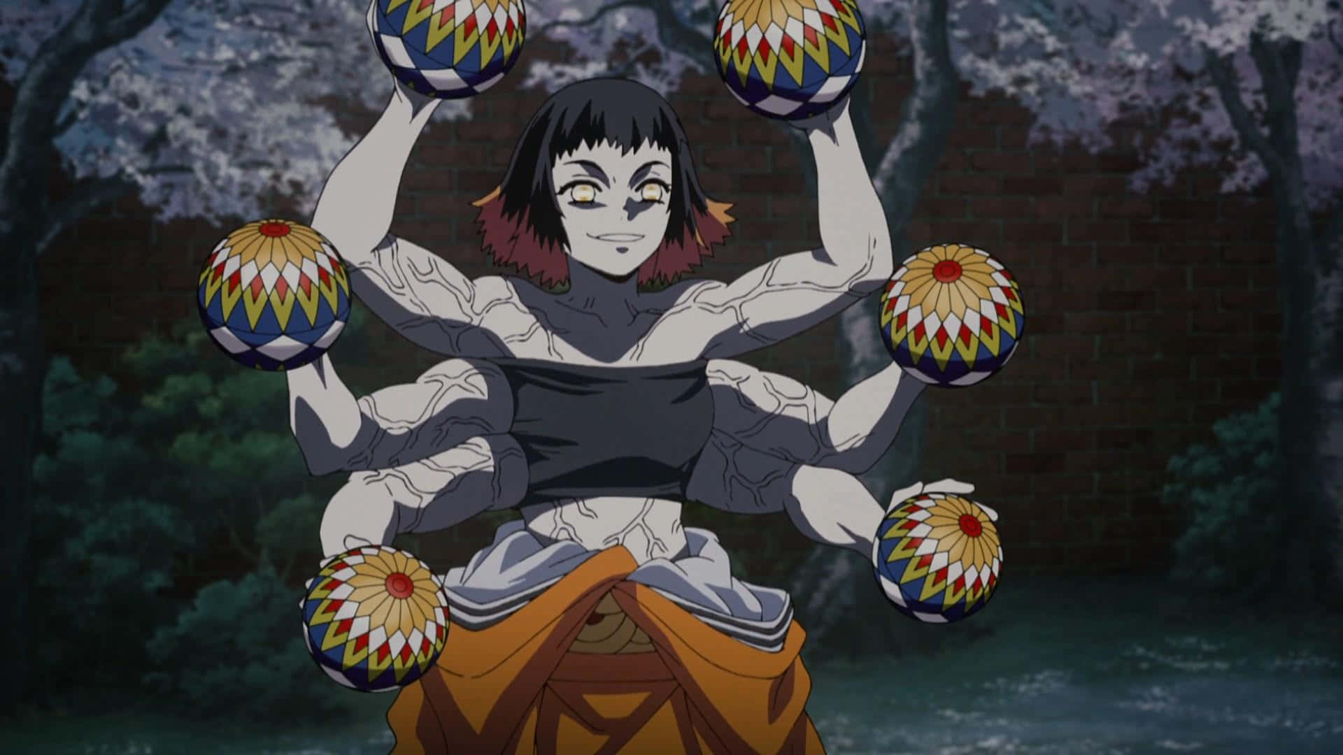 Kibutsuji Muzan, The Powerful Demon Lord In The Popular Anime Series Demon Slayer Background