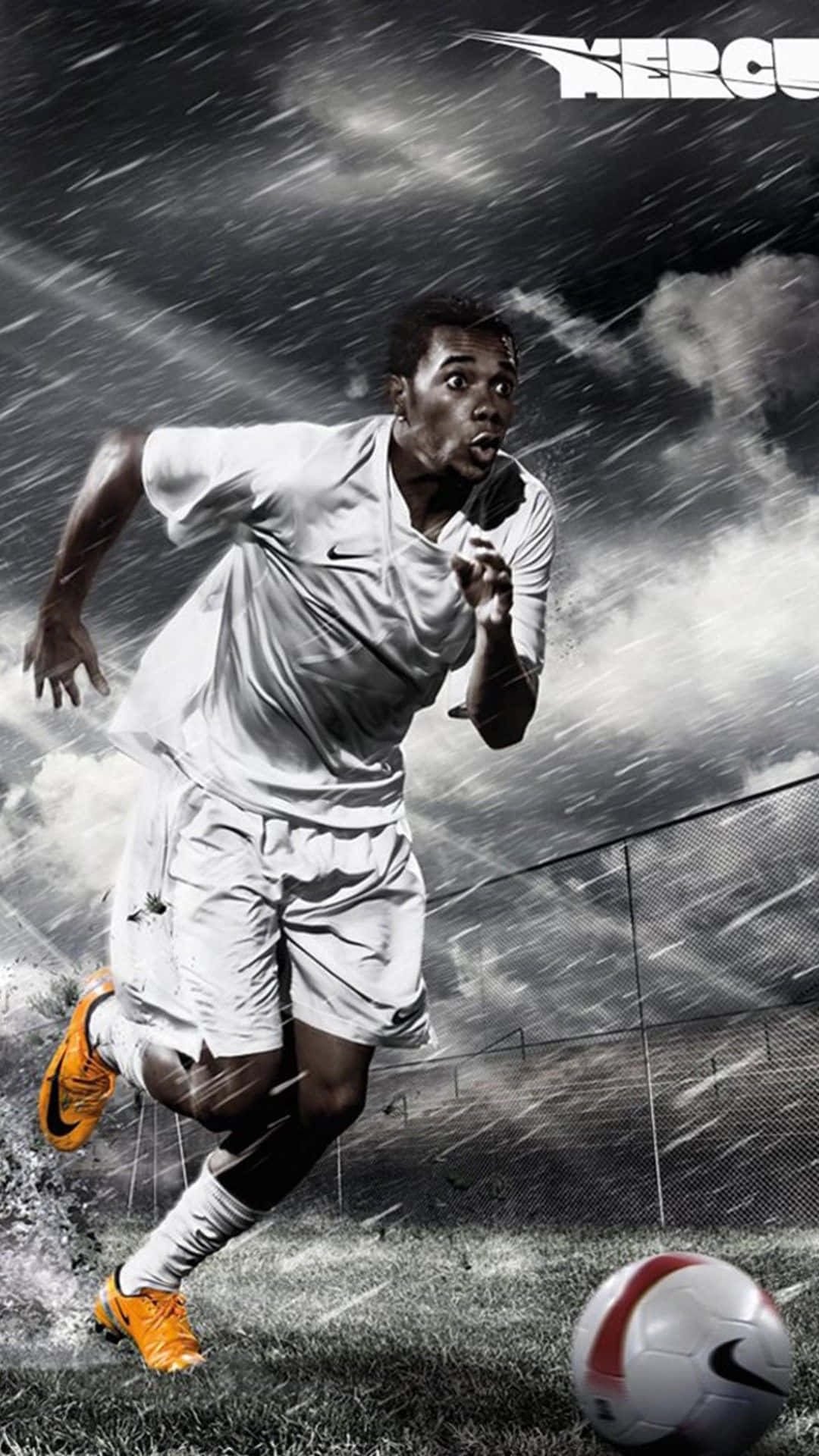 Kick Your Way To Success With Football Galaxy Background
