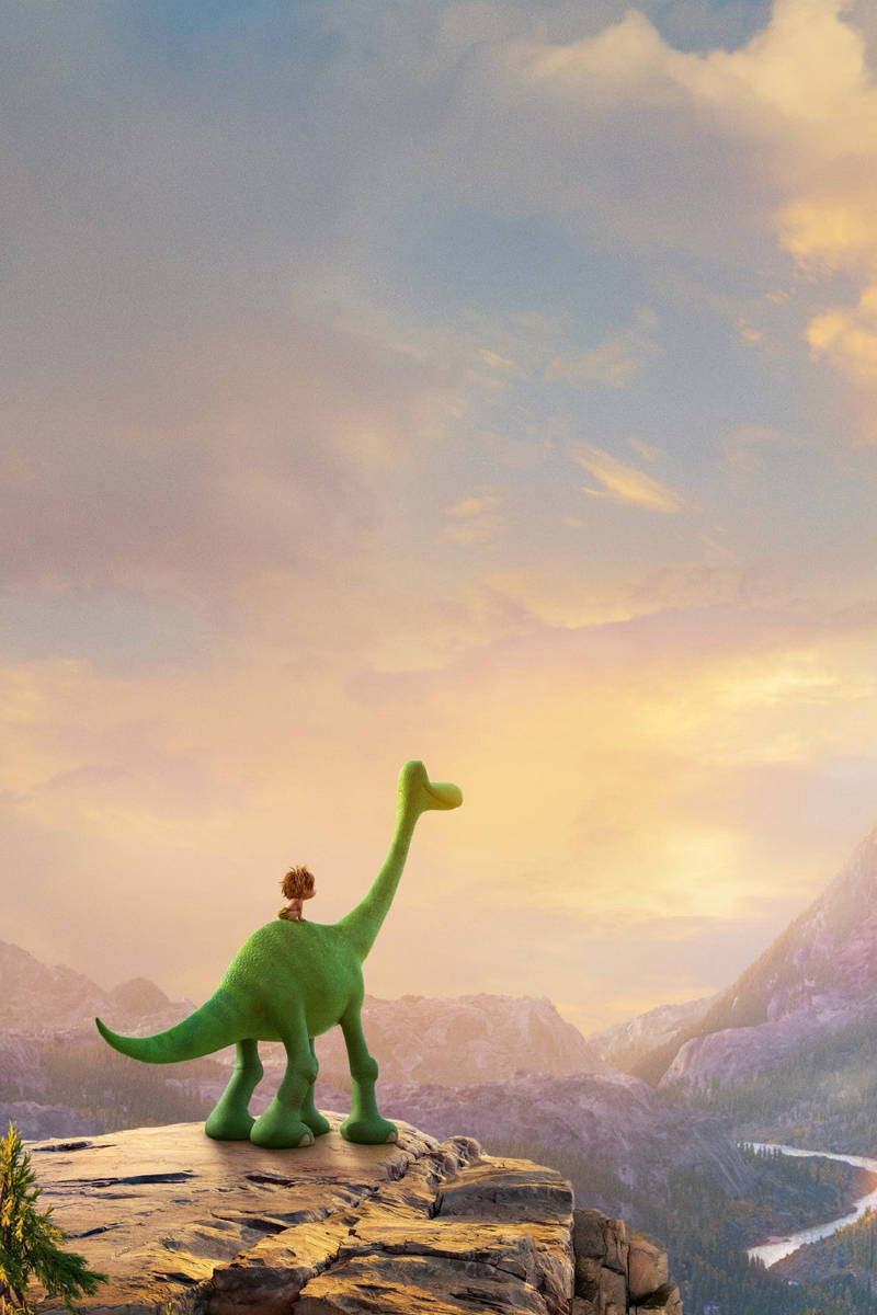 Kid And Diplodocus Aesthetic Dino Background