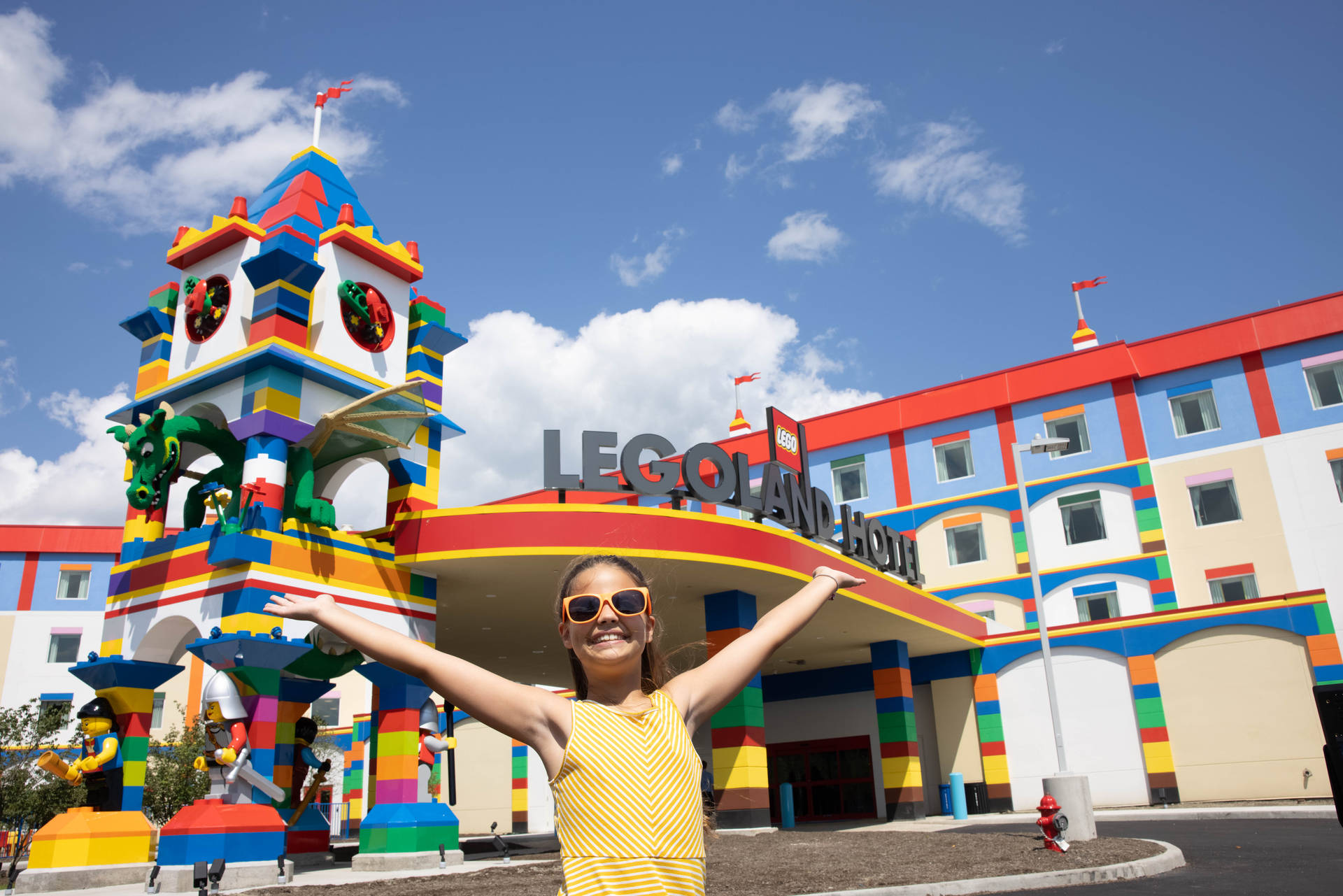 Kid At Legoland Hotel Background