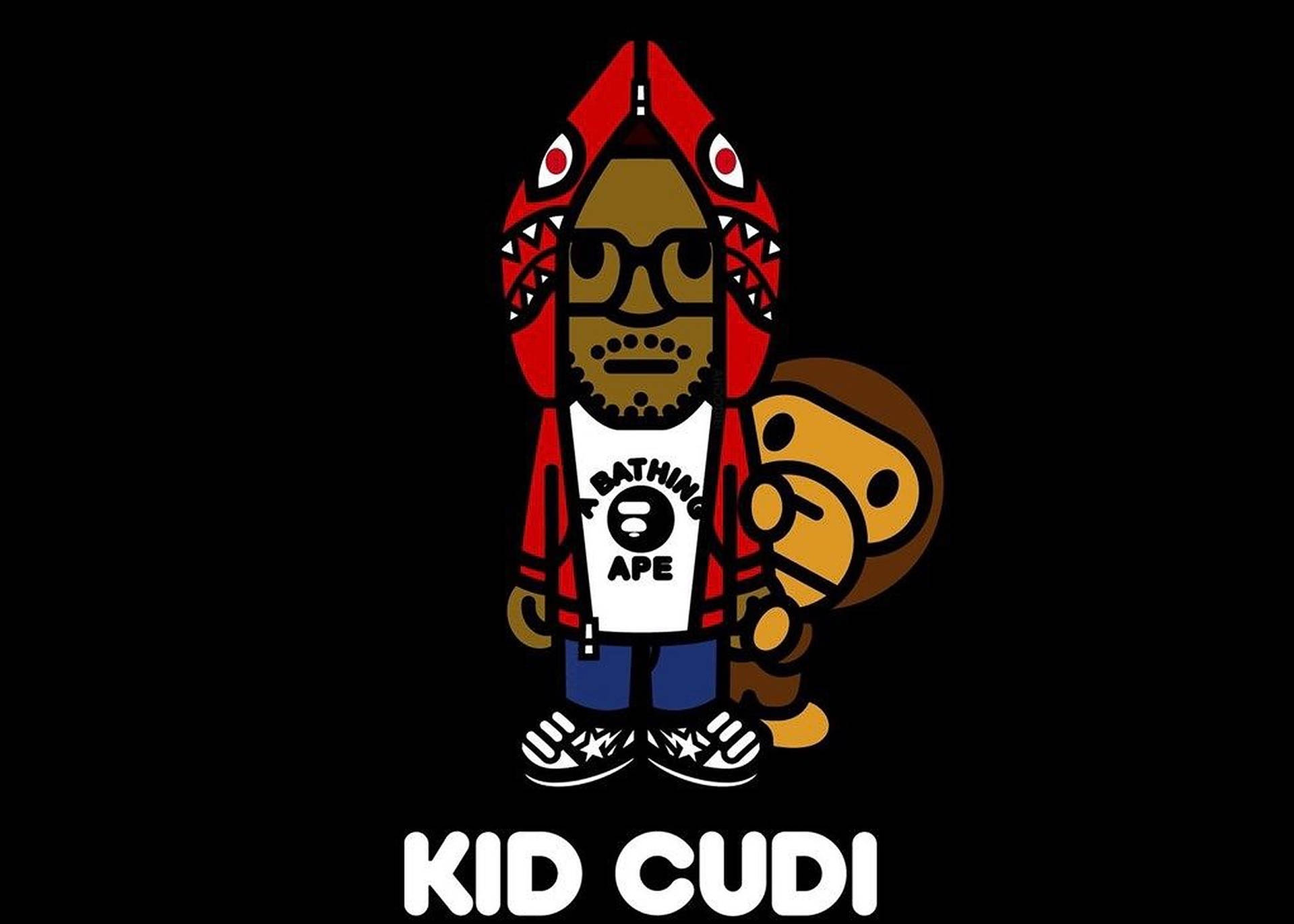 Kid Cudi Bape Logo Background