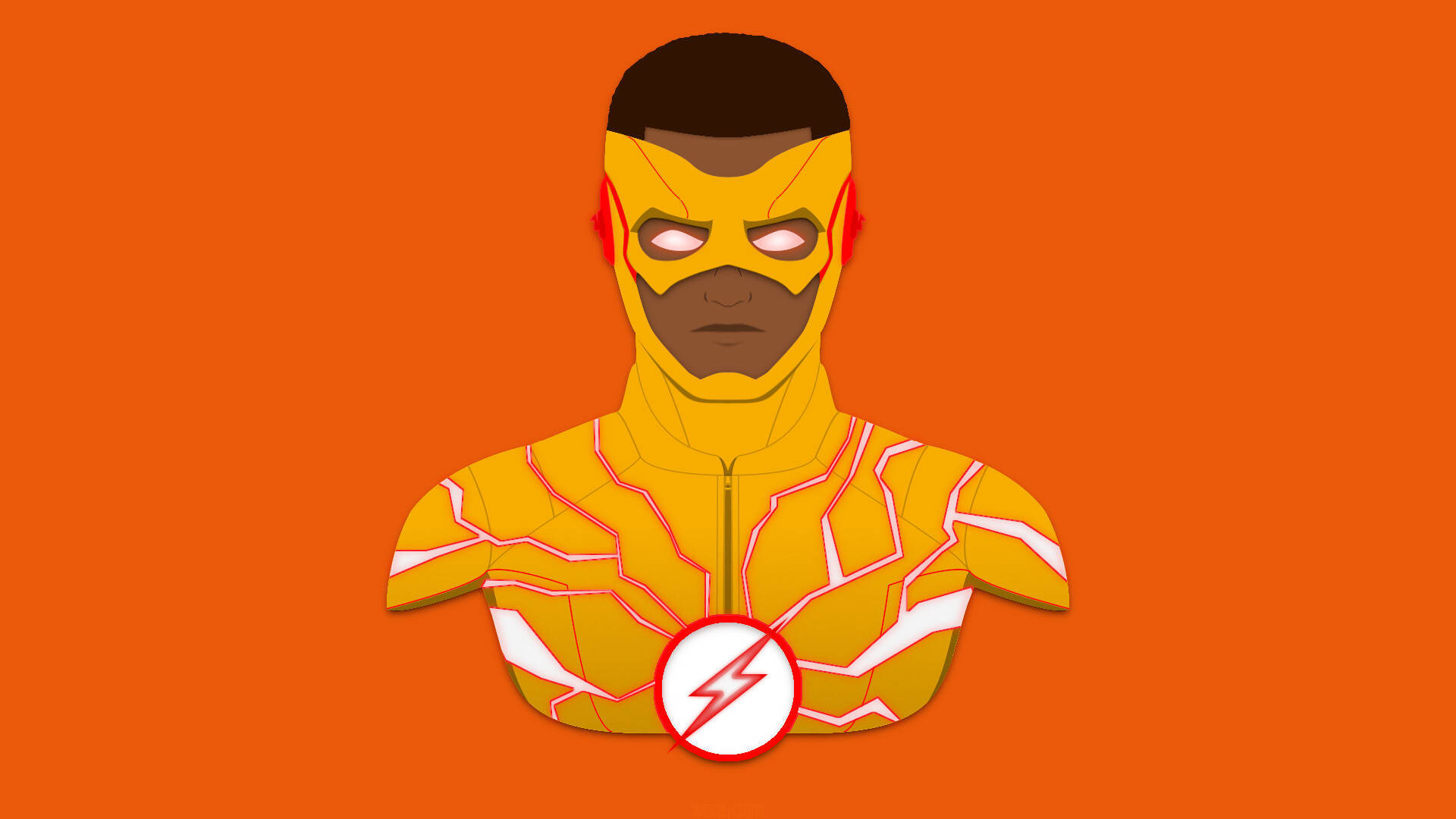 Kid Flash Bust Artwork Background