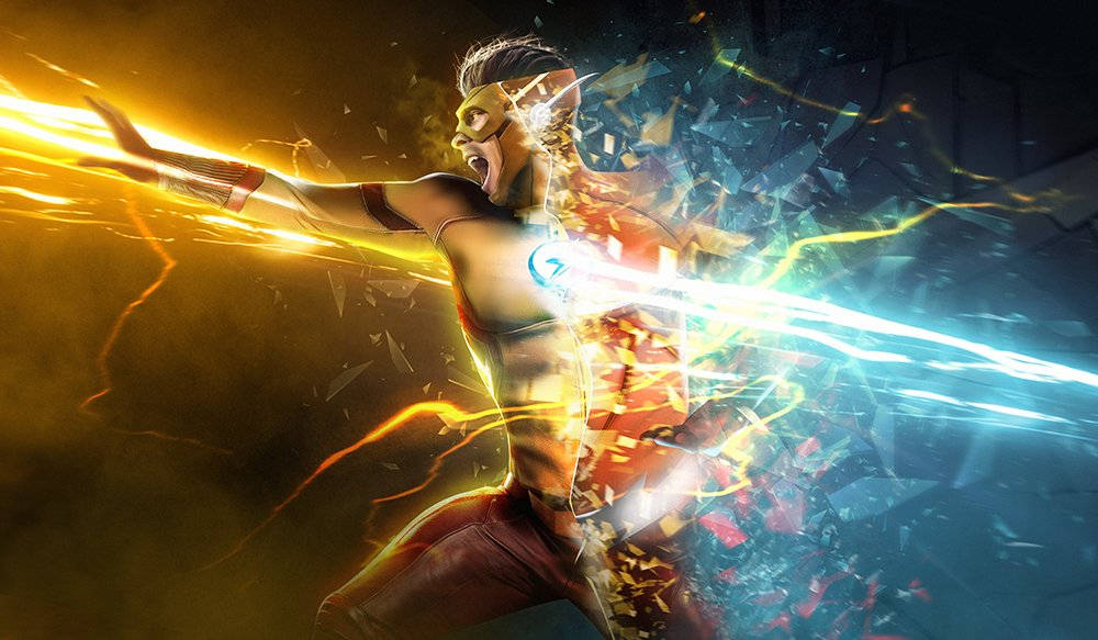 Kid Flash Lightning Background