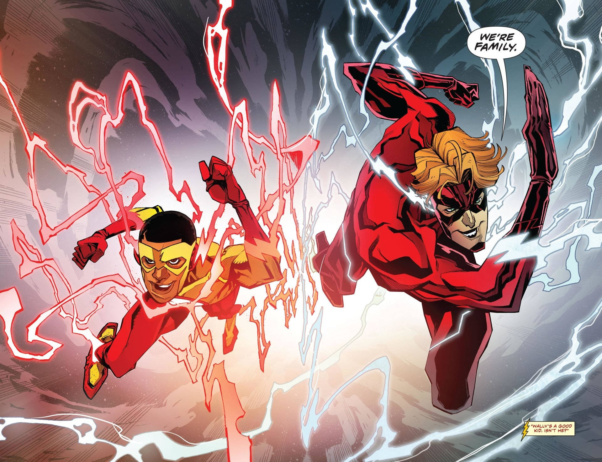 Kid Flash Of Two Worlds Background