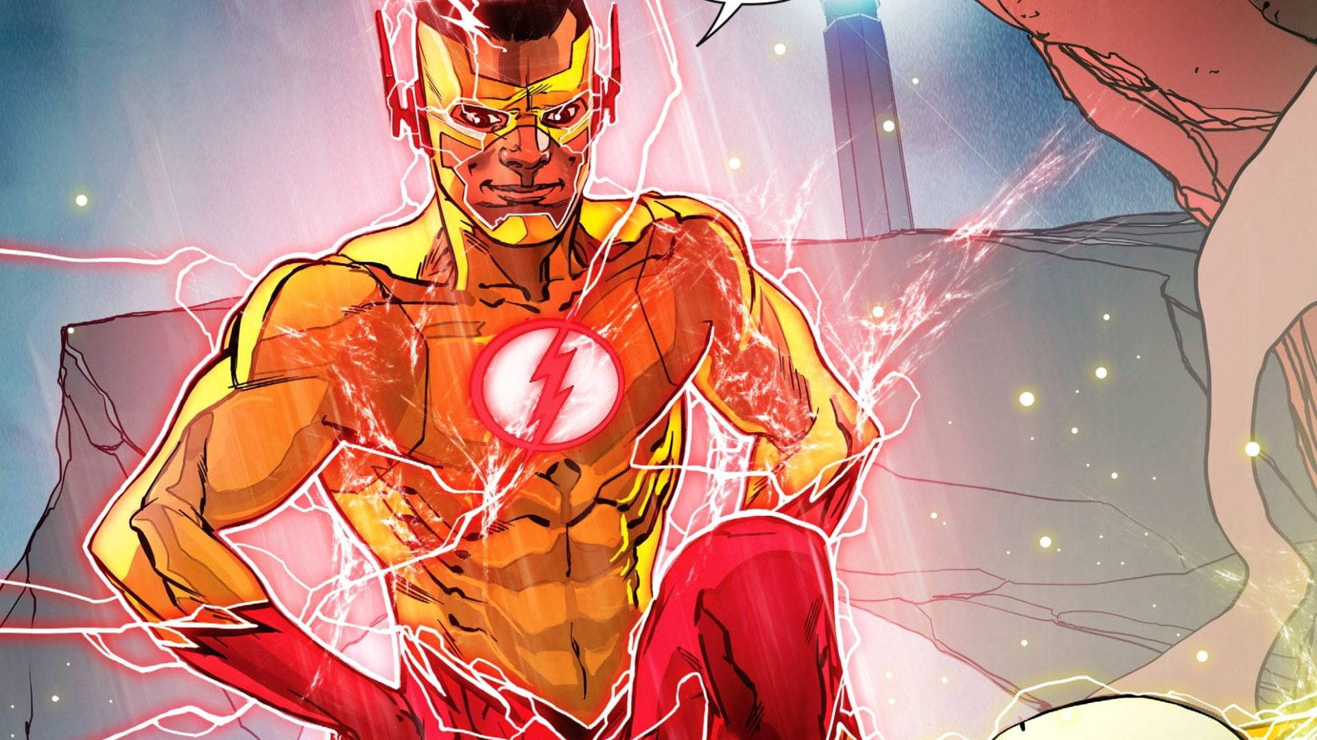 Kid Flash Vibrating Logo Background