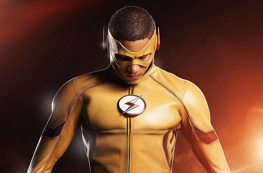 Kid Flash Yellow Suit Background