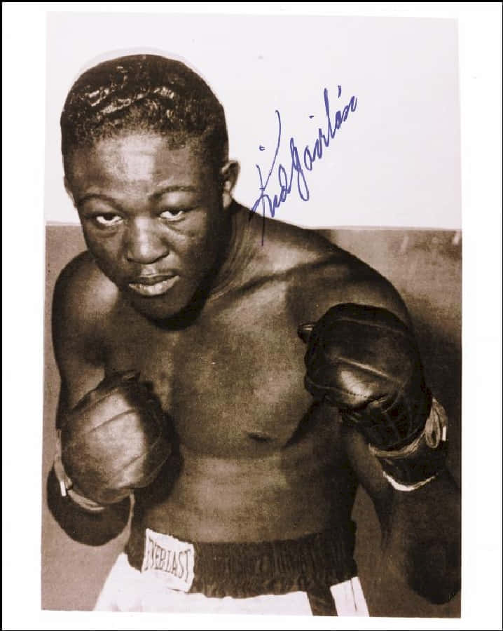 Kid Gavilan Blue Sign Close Up Background