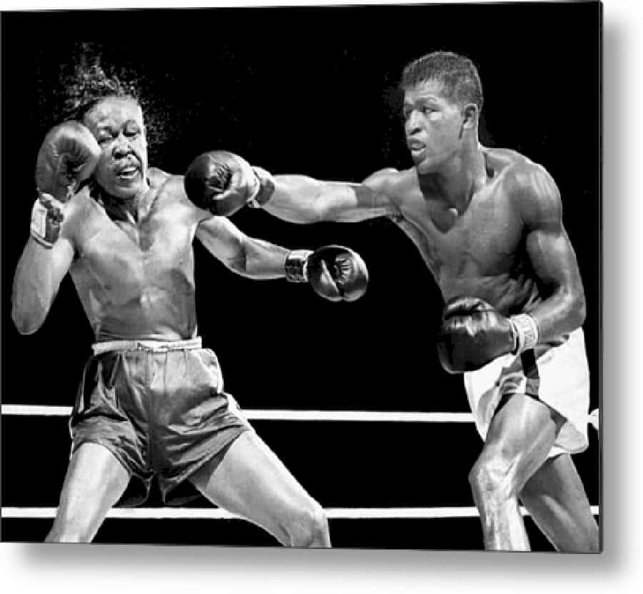 Kid Gavilan Punched By Opponent Background